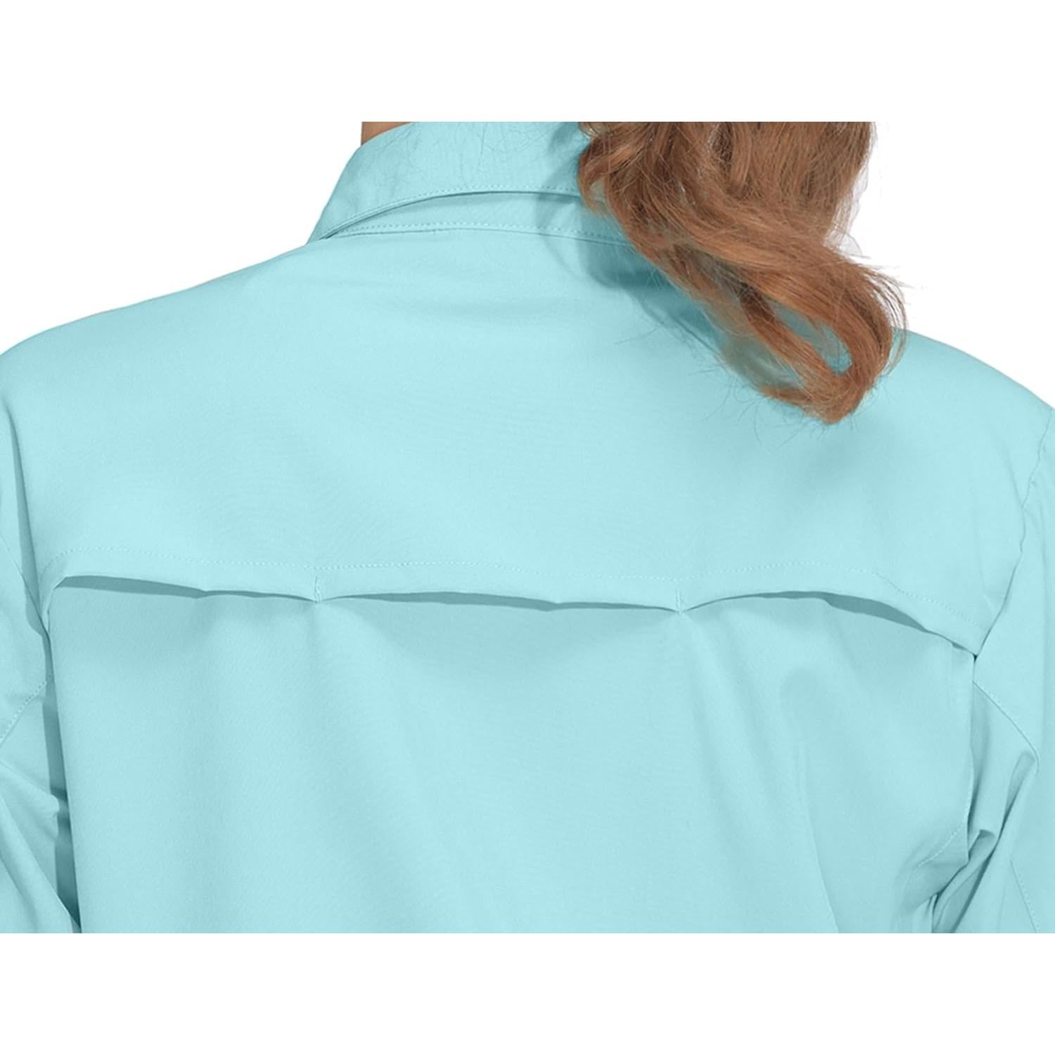 Camisa de Manga Larga Secado Rápido UPF50+ LDA Mujeres Azul Claro