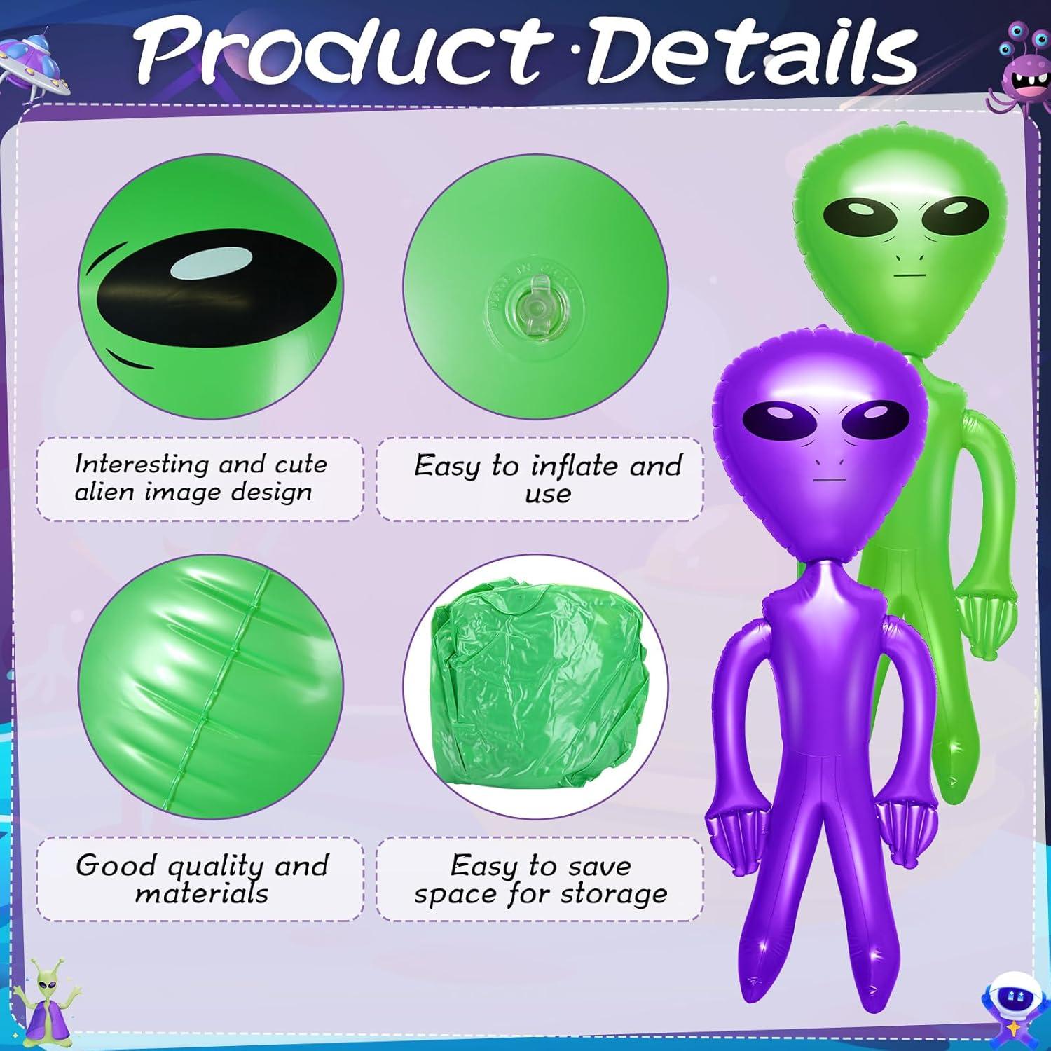 BBTO Juguete Inflable Alienígena 170 cm para Fiestas