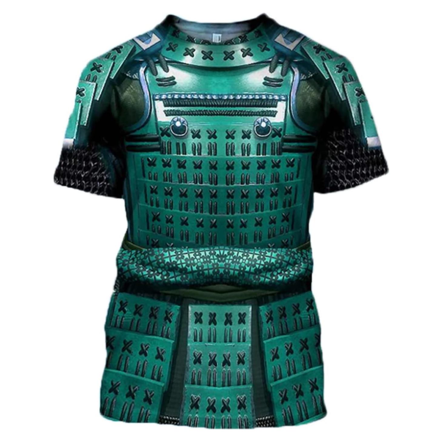 Camisa Histórica Ucosbros 3D Impresa para Mujeres - Verde Samurai - XX Grande
