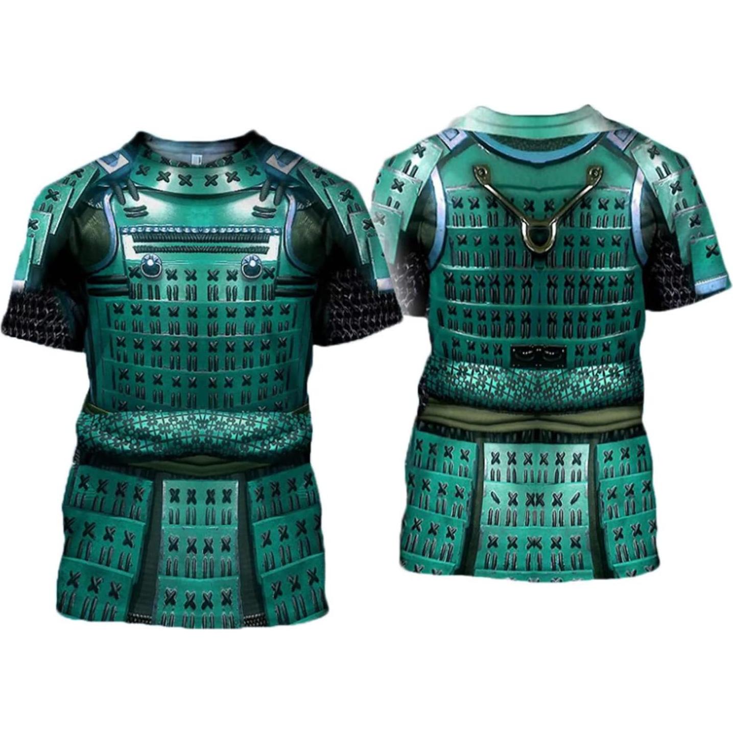 Camisa Histórica Ucosbros 3D Impresa para Mujeres - Verde Samurai - XX Grande