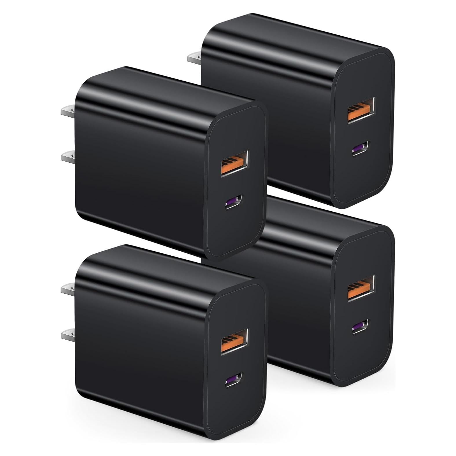 Cargador de Pared USB C 20W Shenzhen Negro - Paquete de 4