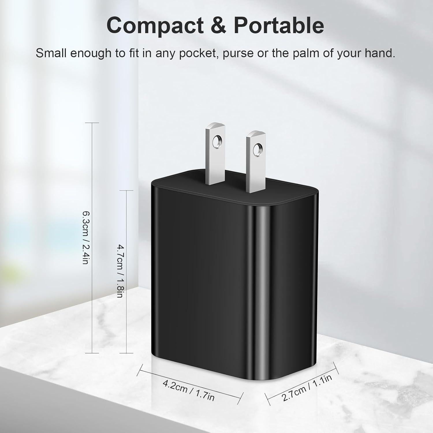 Cargador de Pared USB C 20W Shenzhen Negro - Paquete de 4