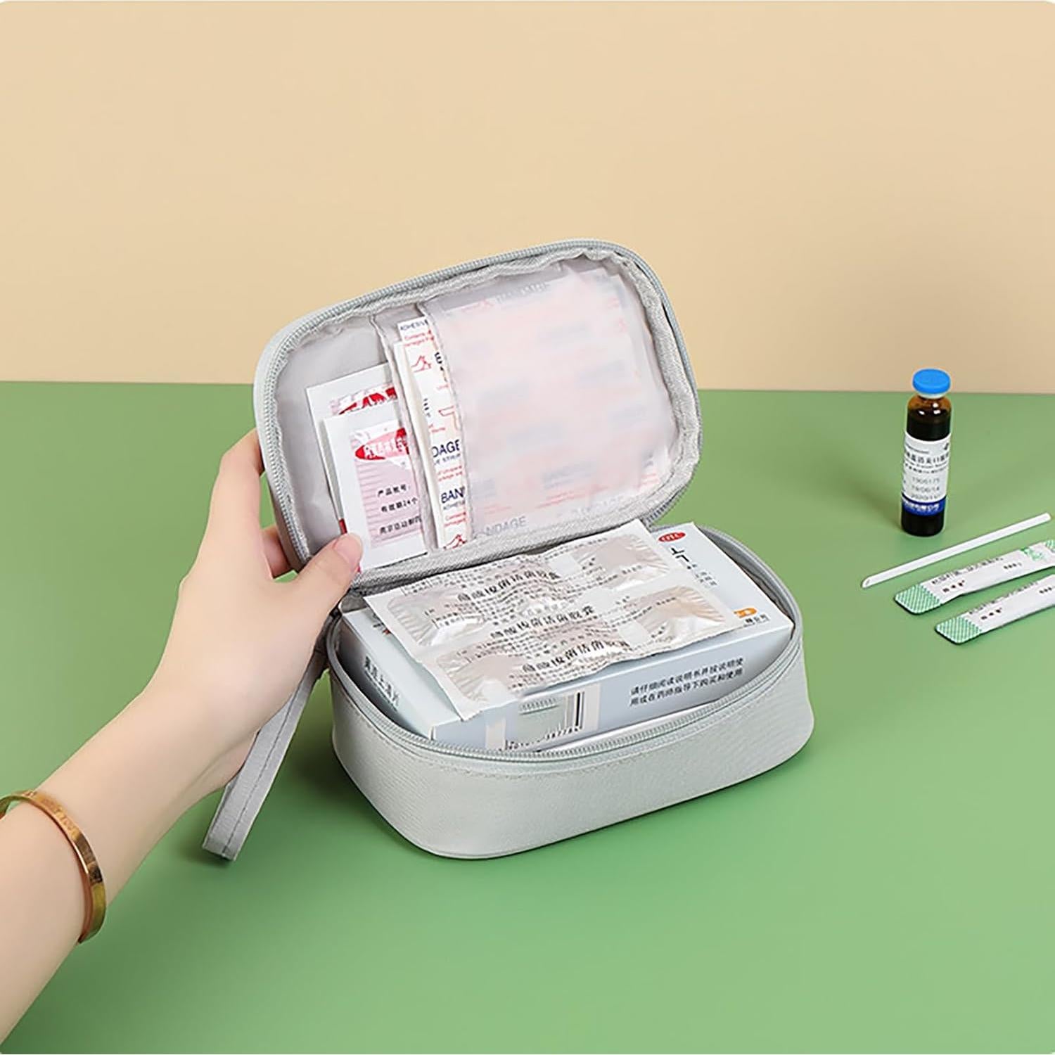 Bolsa de Primeros Auxilios Vacía YSGSMOM Gris 17x11x6cm