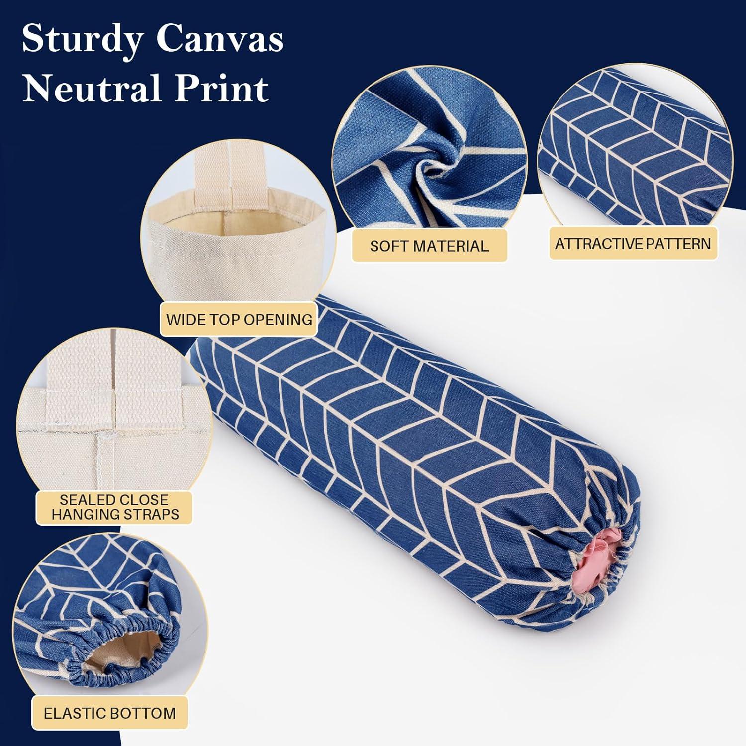 Soporte para Bolsas de Compras LeCorner Lona Azul Clásico 49.8x19.8cm