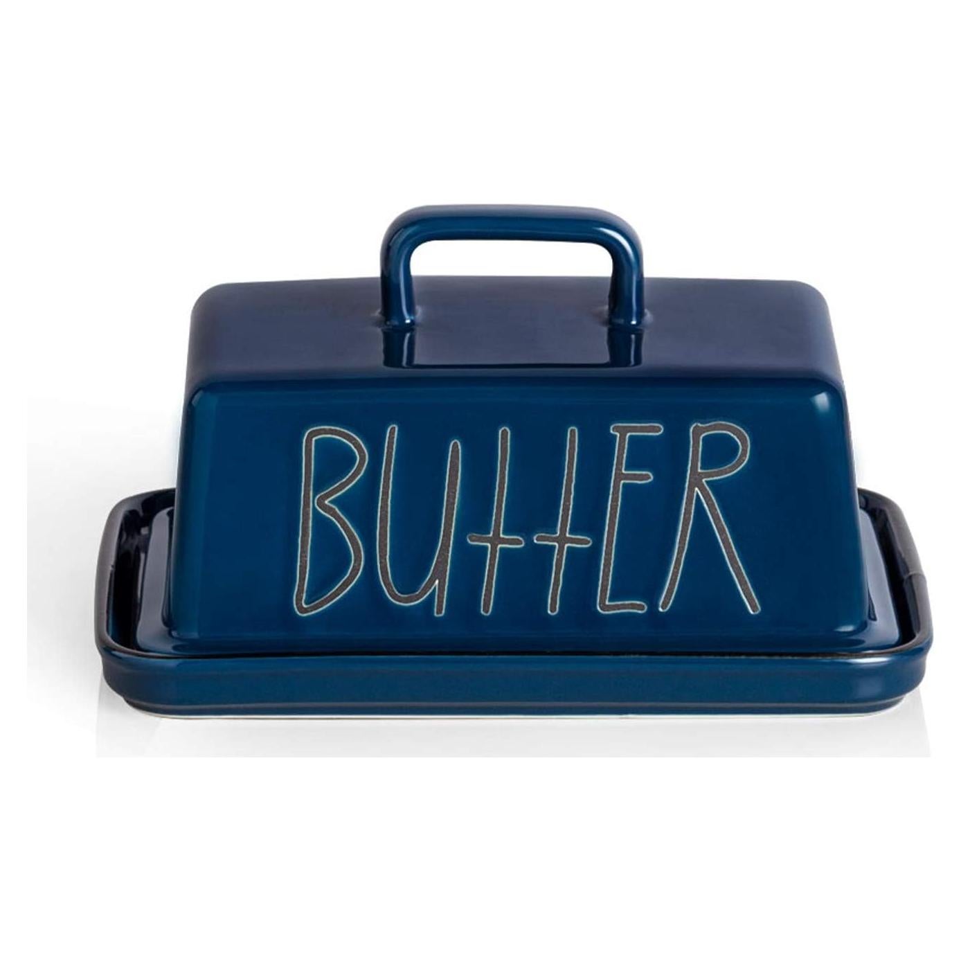 Plato de Mantequilla Sweejar Cerámica con Tapa 18.5 cm Marino