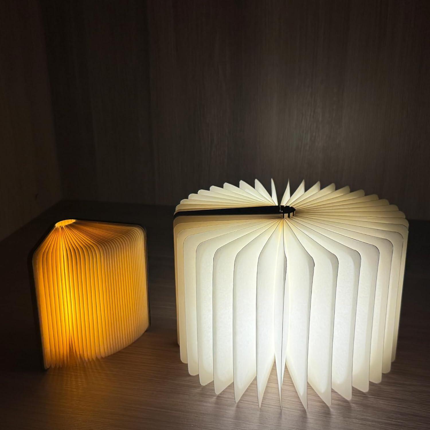 Lámpara de Libro Plegable Ohsooons Nogal Pequeña LED 3 Colores