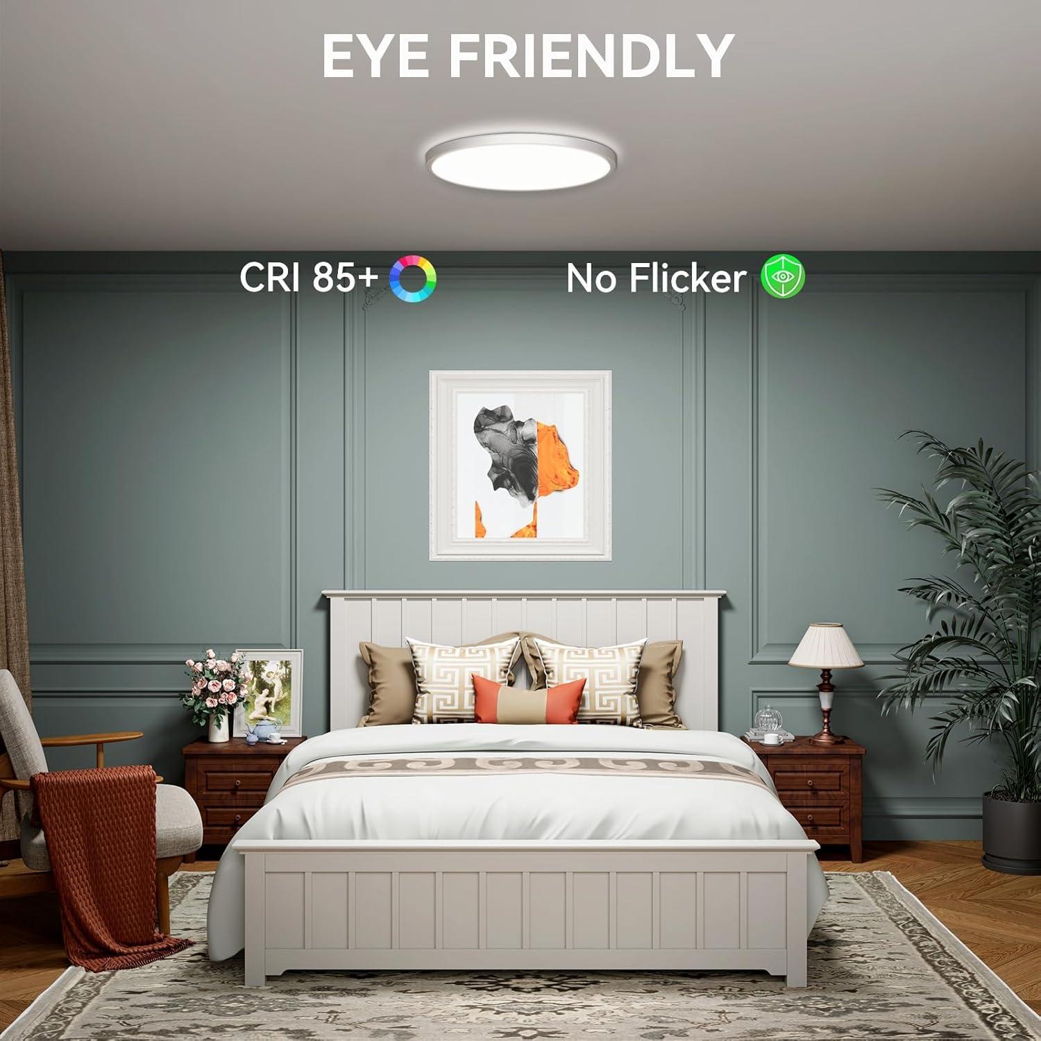 Luz de Techo LED Hunhun 3200LM 28W 12 Pulgadas 5CCT Blanco