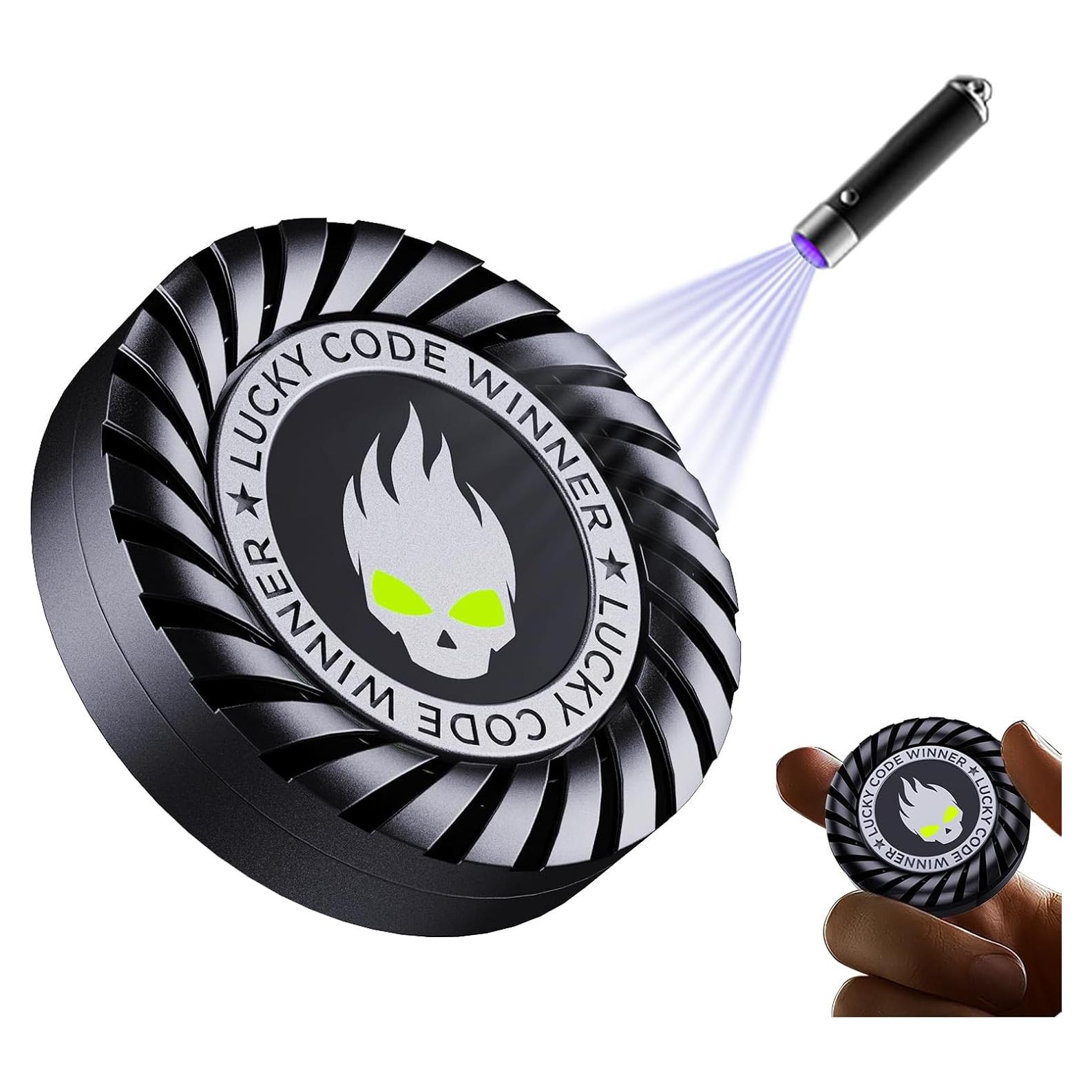 Spinner de Estrés Metálico Berotok 3-en-1 Silencioso Negro