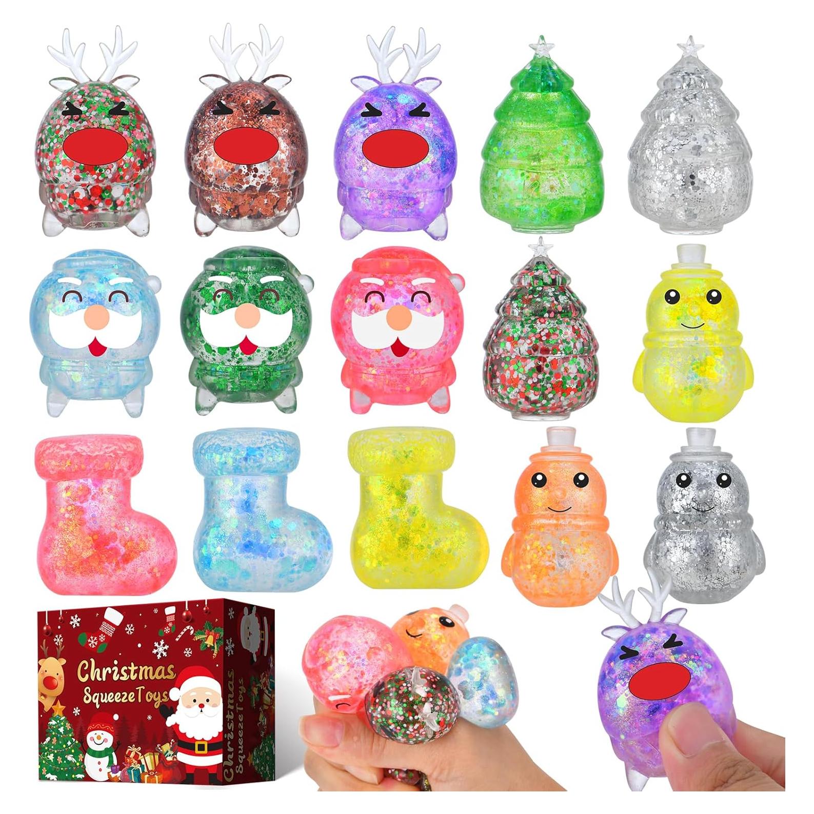 Paquete de 15 Pelotas de Estrés Navideñas GOSODME 0.48 kg