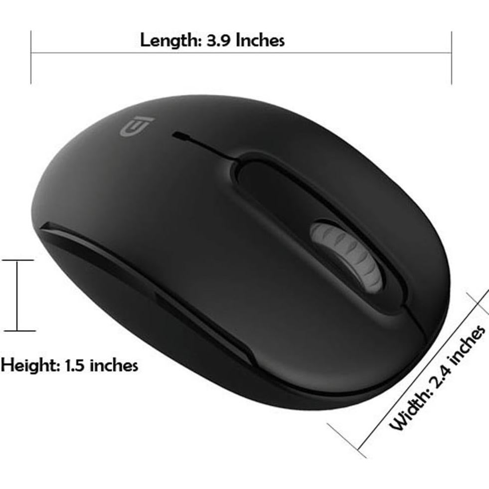 Ratón Inalámbrico Silencioso MiraCase ML05 1600 DPI Negro