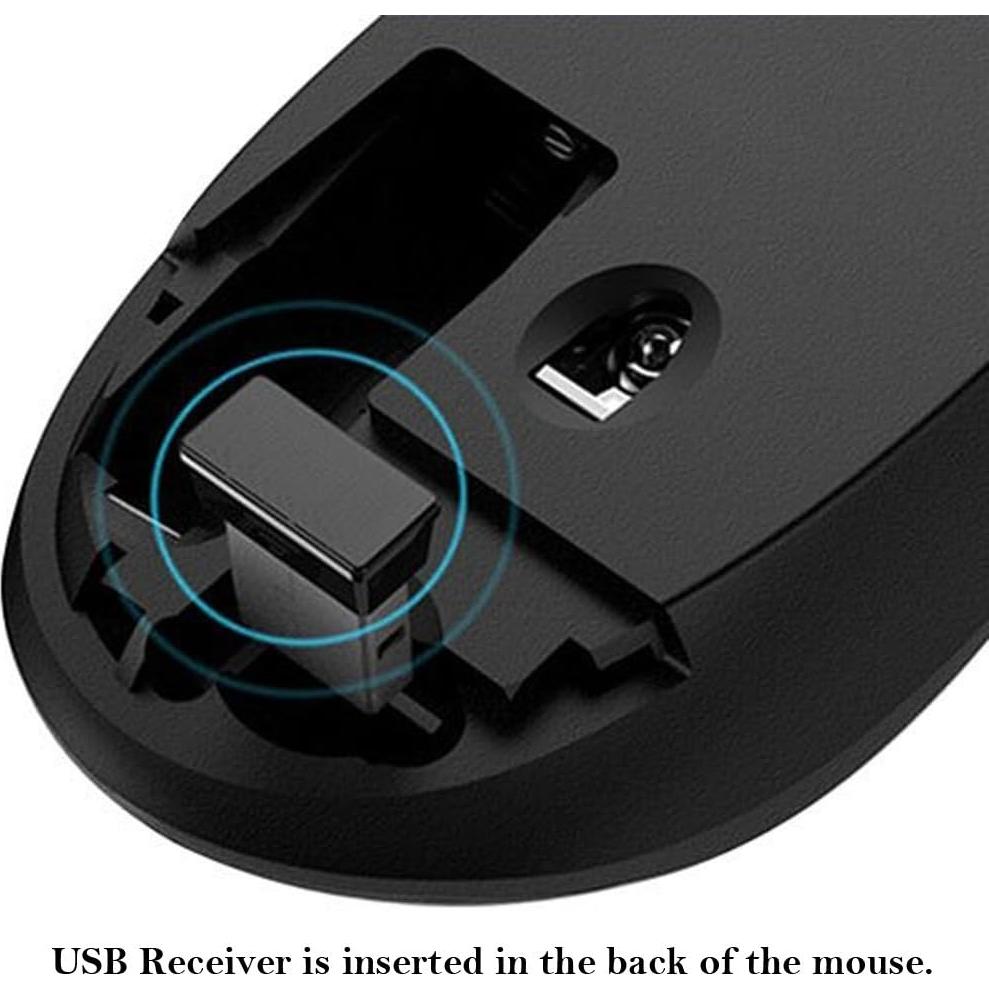 Ratón Inalámbrico Silencioso MiraCase ML05 1600 DPI Negro