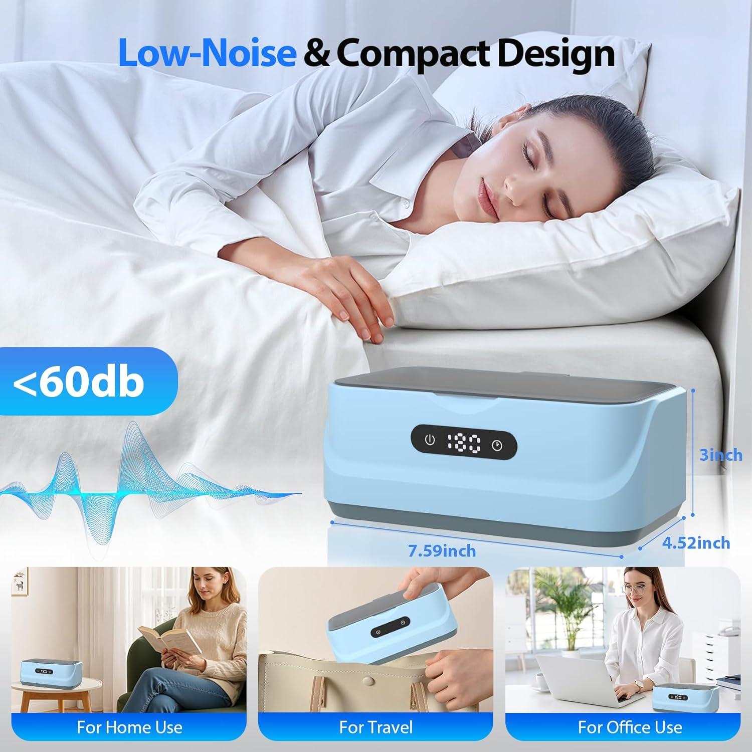 Limpiador Ultrasónico de Joyas Klivvio 24W 400ml 4 Modos