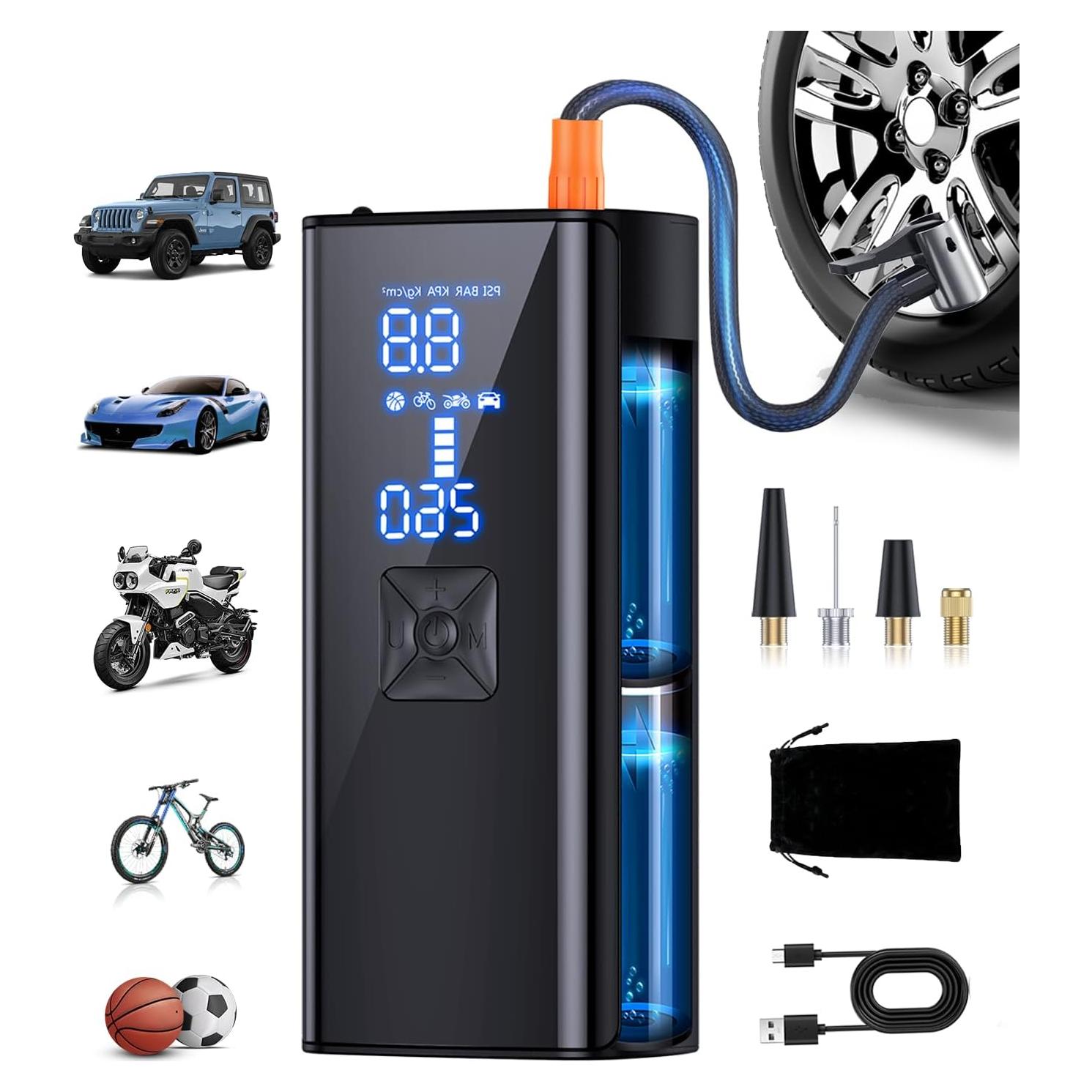 Compresor de Aire Portátil GJOSYOI P017 150 PSI con Luz LED