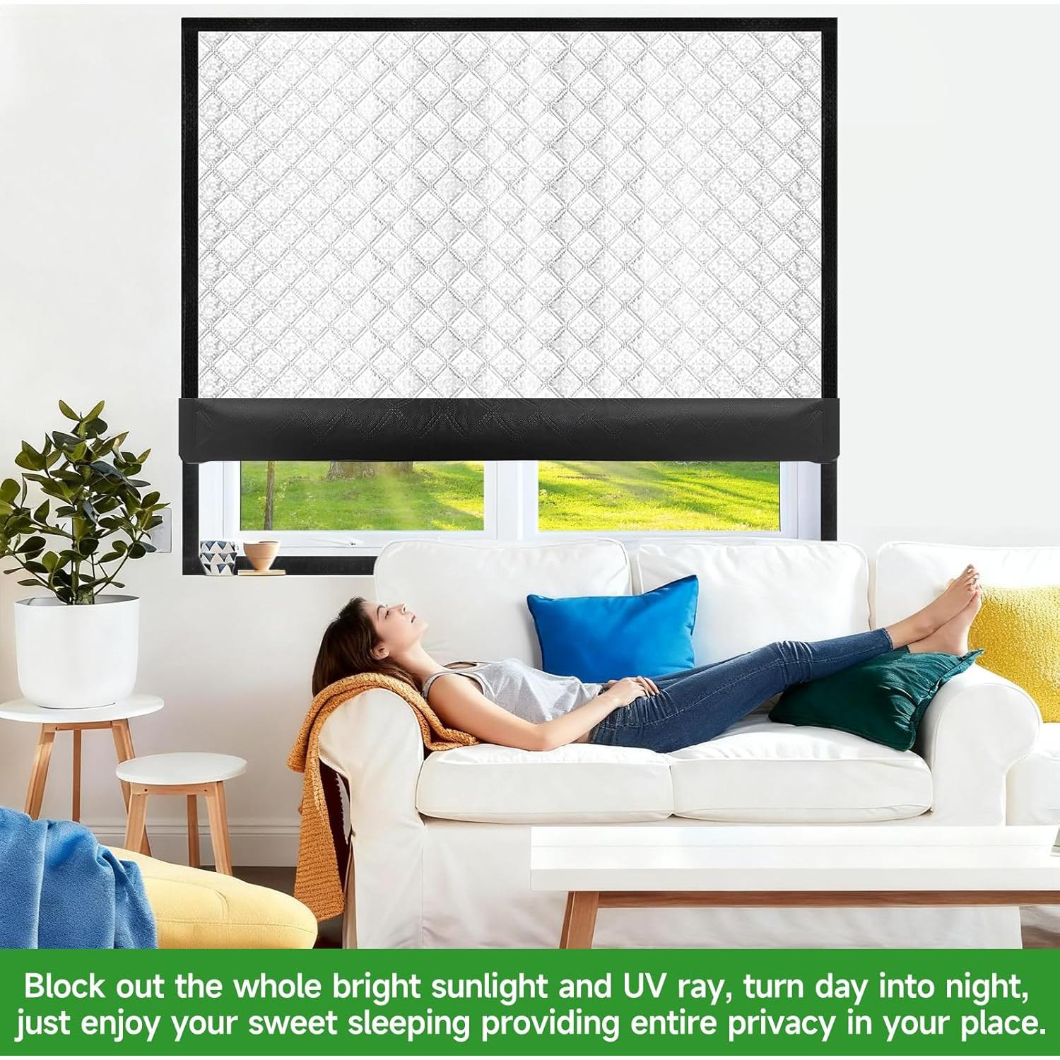 Cubierta de Ventana Aislada ZYPeey 24x36" Impermeable Térmica