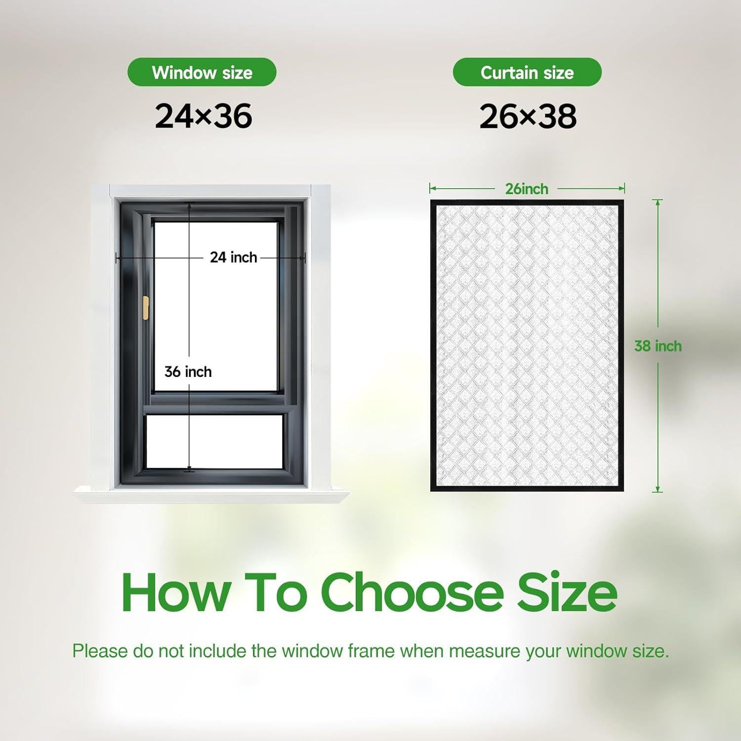 Cubierta de Ventana Aislada ZYPeey 24x36" Impermeable Térmica