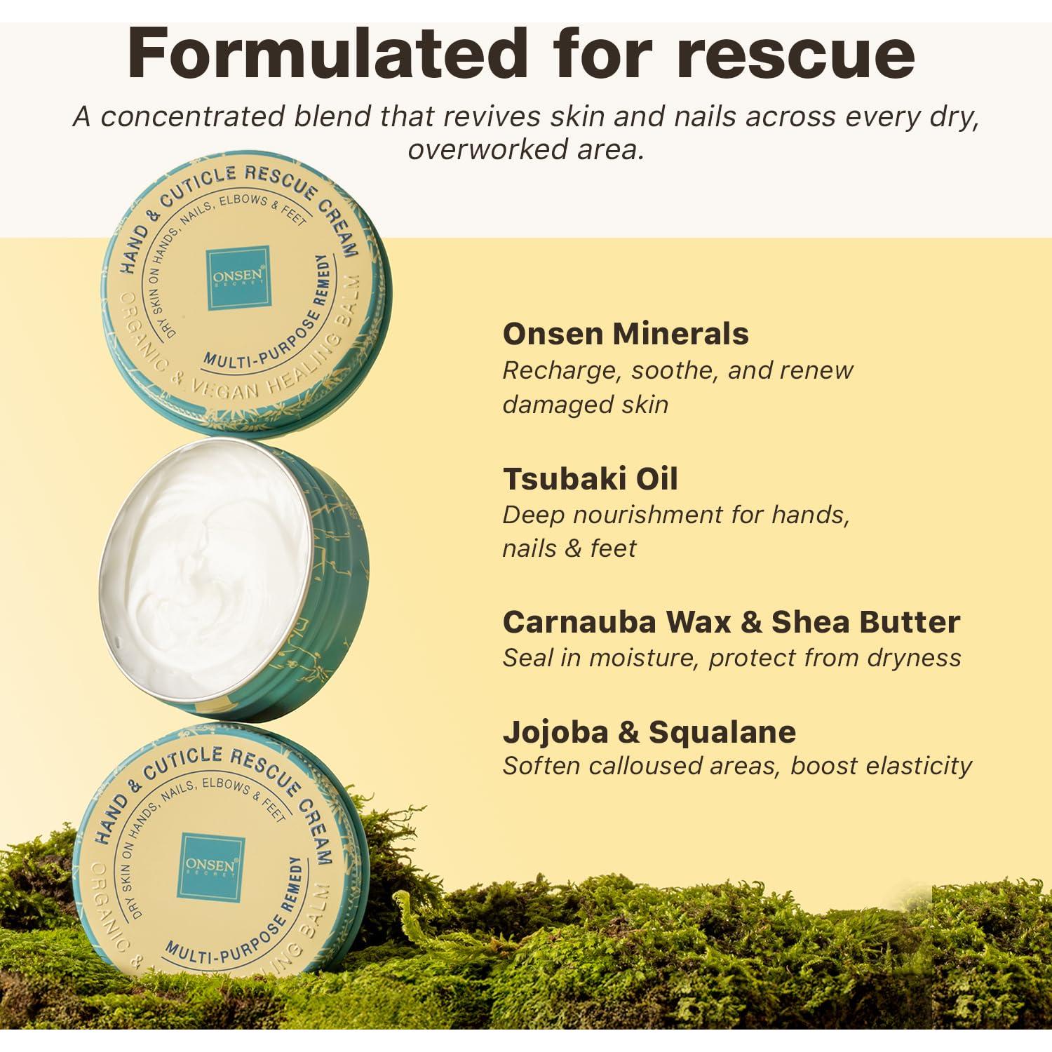 Crema para Manos y Cutículas Onsen 26ml | Hidratante Vegano