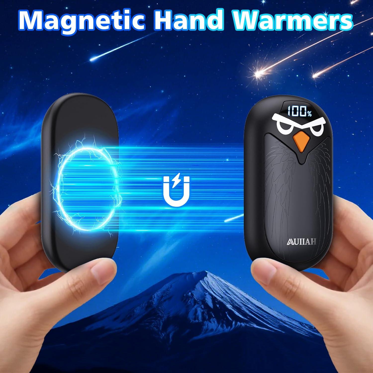 Calentadores de Manos Recargables AUIIAH YI08 2 Piezas LED