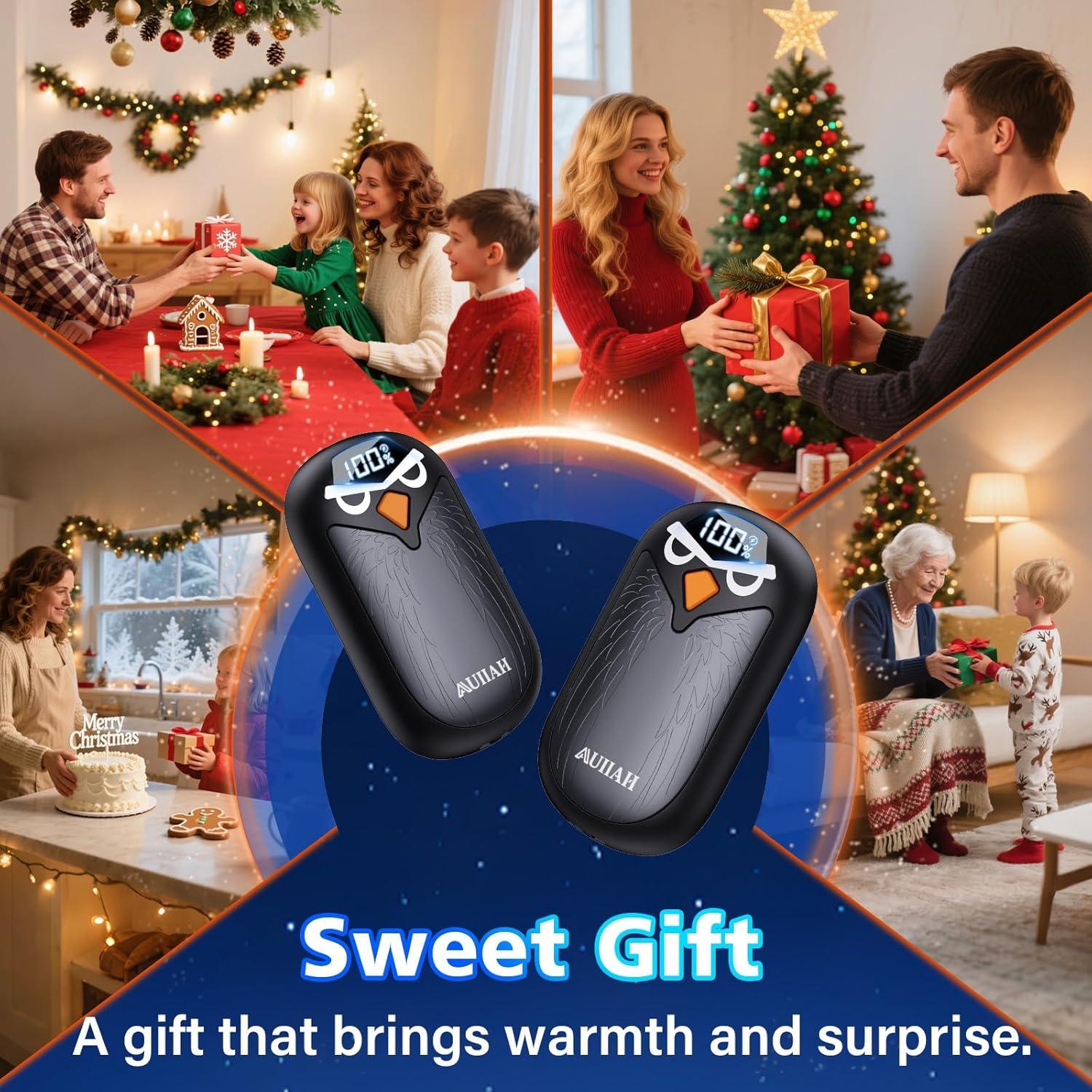 Calentadores de Manos Recargables AUIIAH YI08 2 Piezas LED