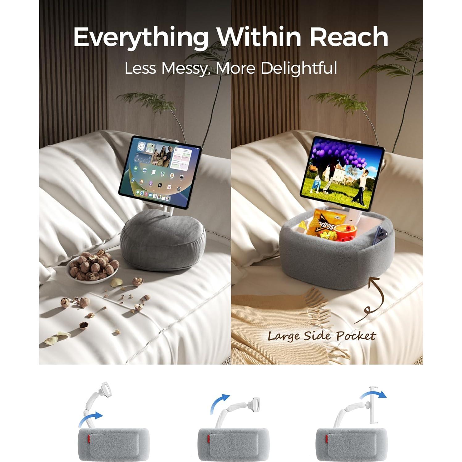 Soporte de Almohada LULULOOK para Tabletas 4.7-14.6" Gris