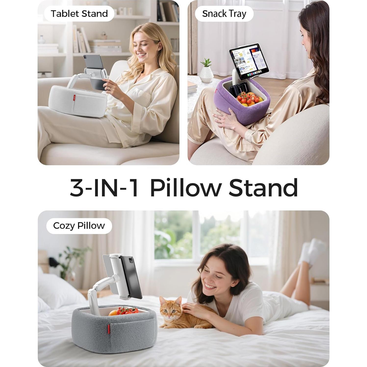 Soporte de Almohada LULULOOK para Tabletas 4.7-14.6" Gris