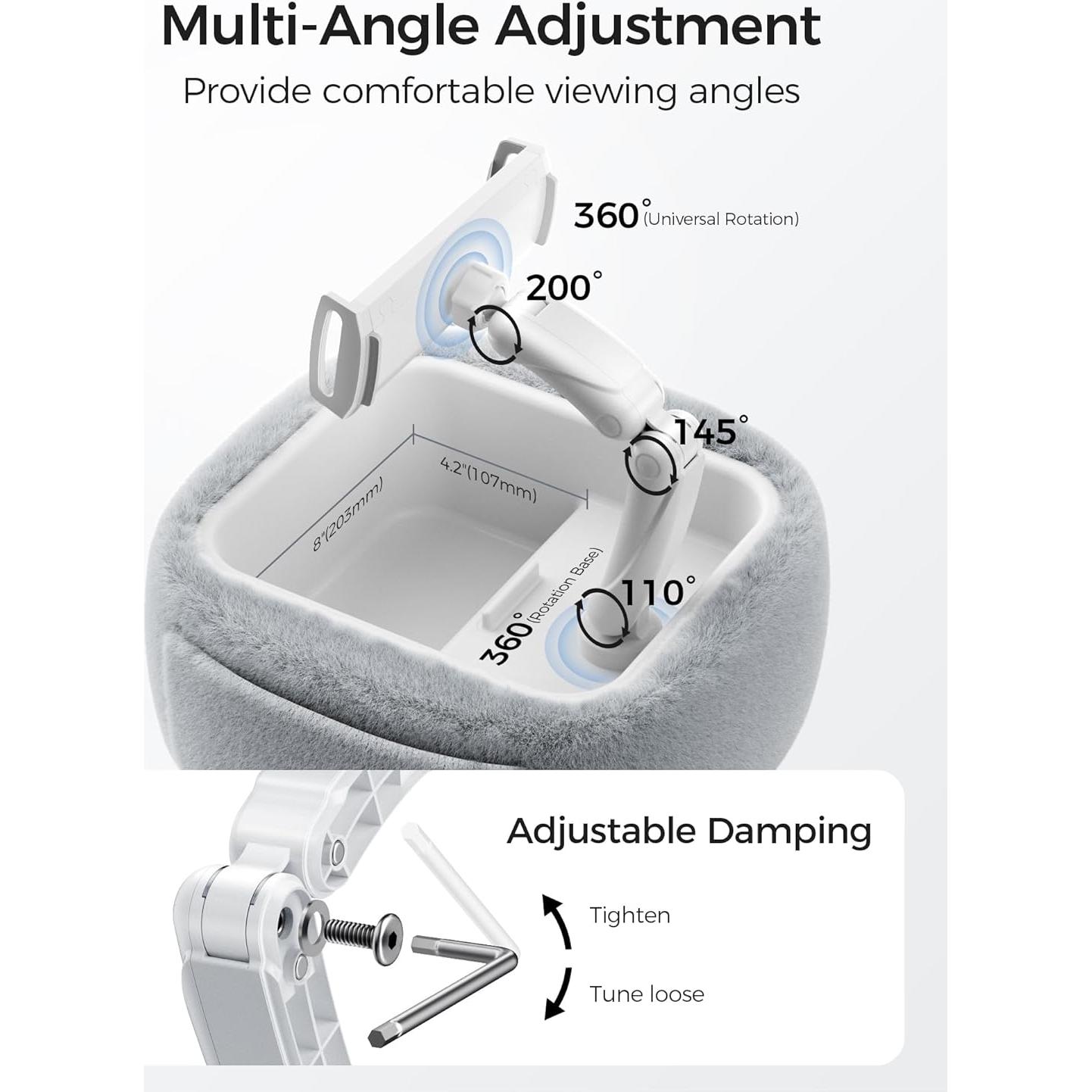 Soporte de Almohada LULULOOK para Tabletas 4.7-14.6" Gris