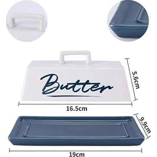 Tazón para Mantequilla SENPENG DM con Tapa Cerámica 19.81x9.65cm