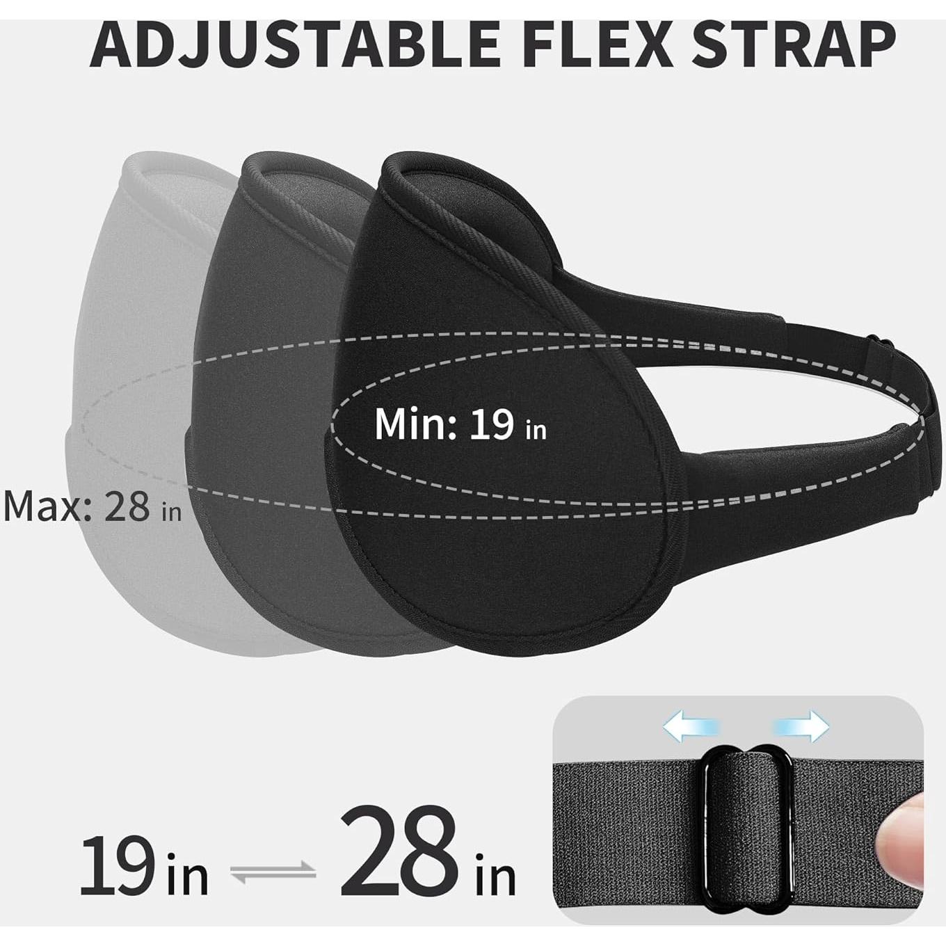 Máscara de Sueño 3D Ergonómica - Paquete de 2 - Negro