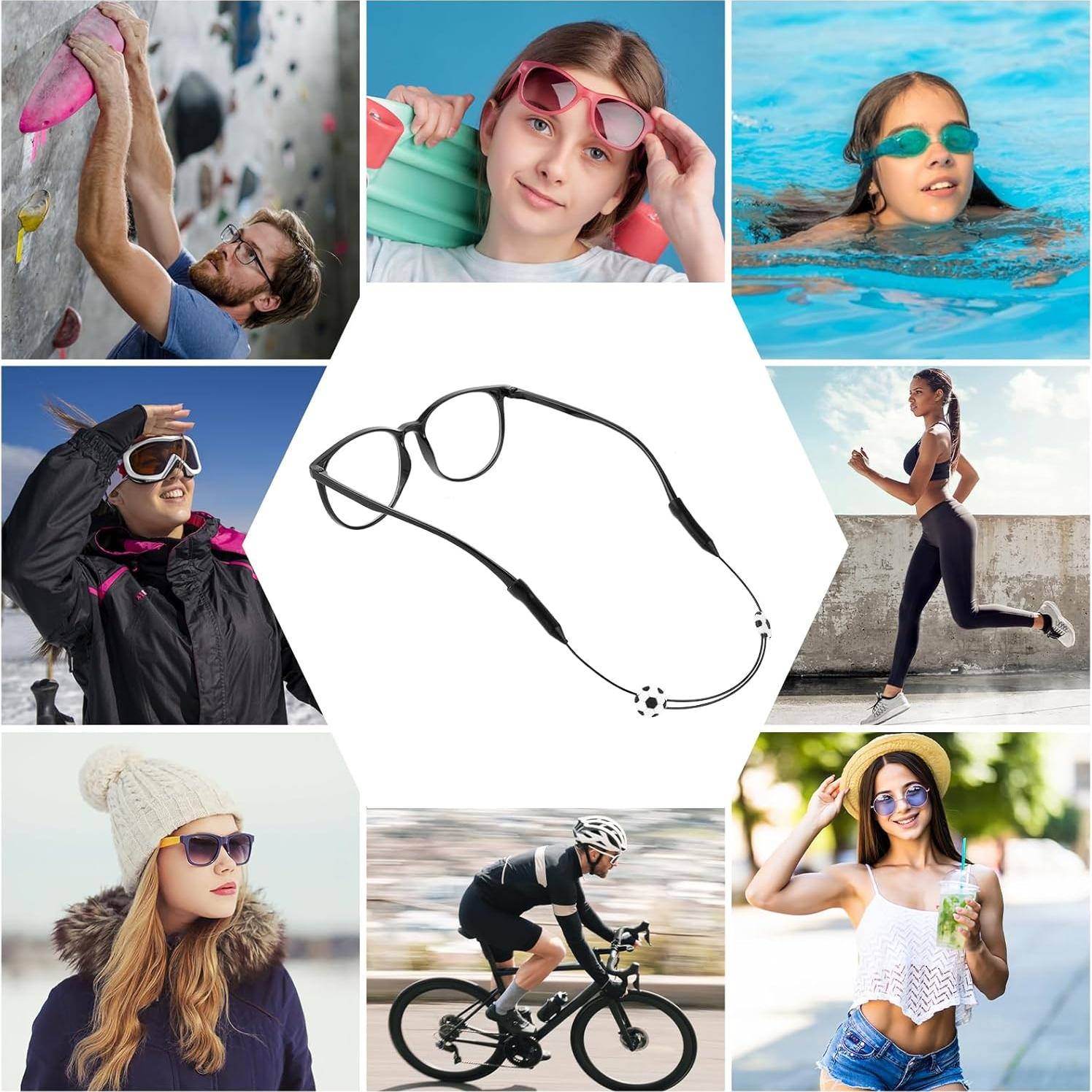 Correa Ajustable para Gafas Amabro 2PCS 23.5-35.5cm Deportiva