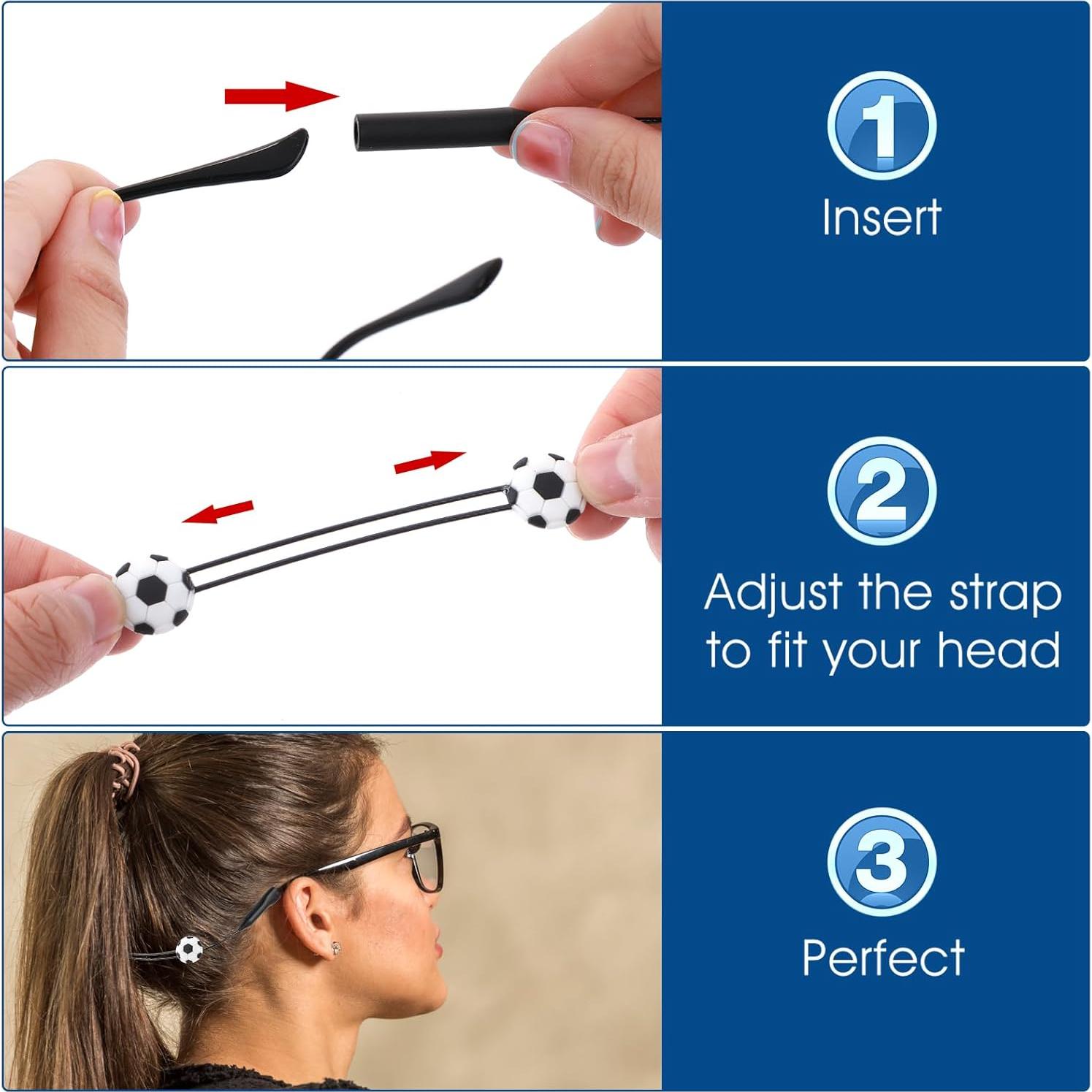 Correa Ajustable para Gafas Amabro 2PCS 23.5-35.5cm Deportiva