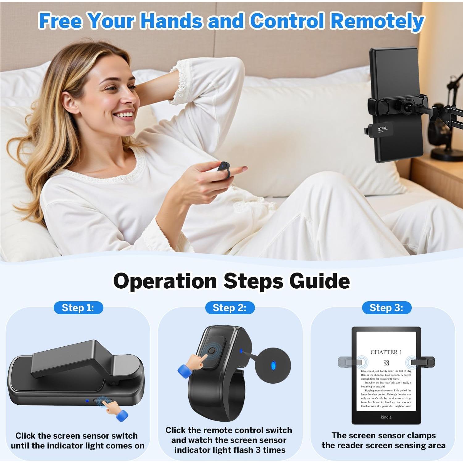 Anillo Pasador de Página JIMZOO FYQ-K1 PRO Negro - Control Remoto