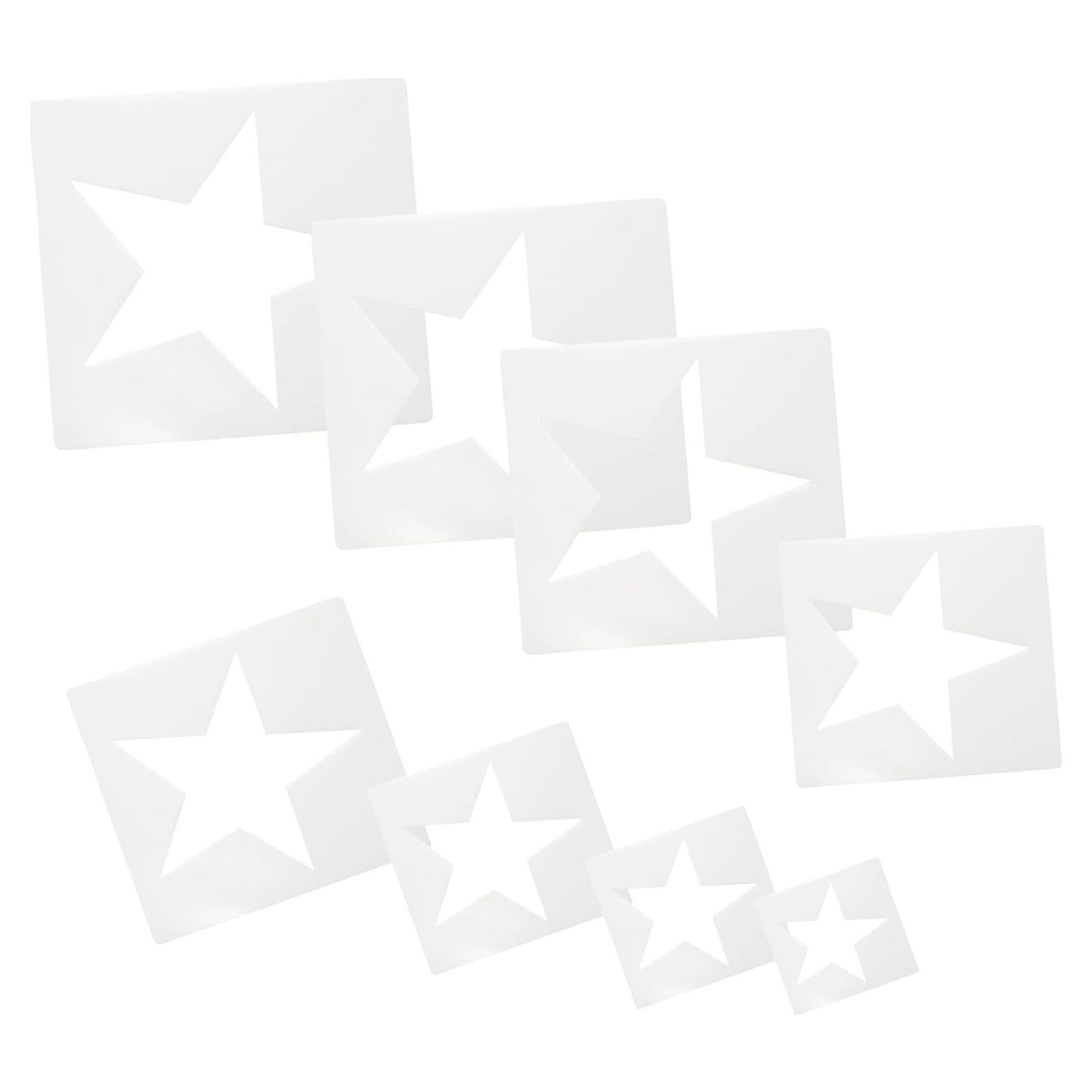 Plantilla de Estrella Grande 8 PZS Pino y Lino Reutilizables