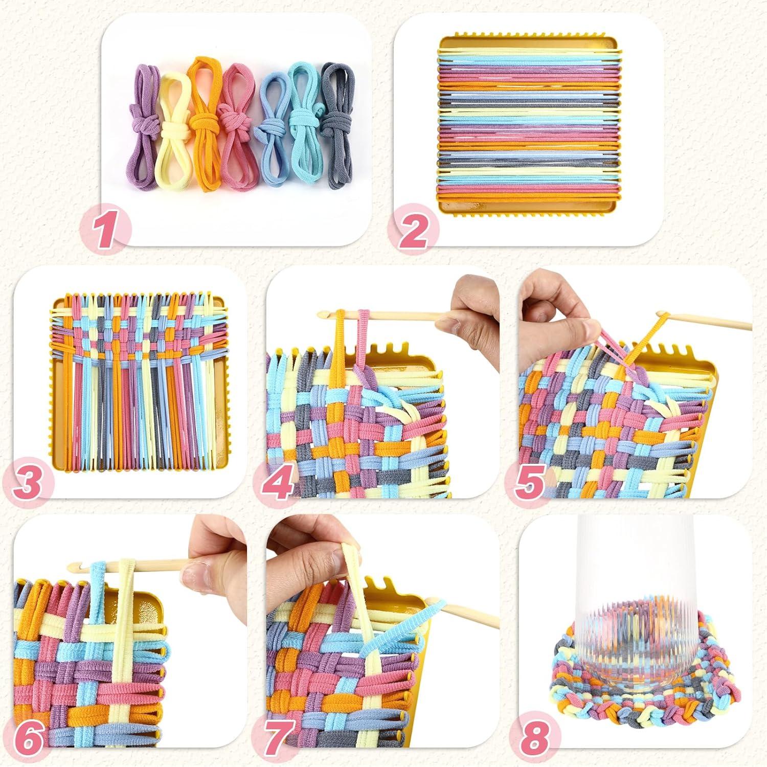 Kit de Tejido Daifunli 600 Lazos Potholder 25.4 cm Multicolor