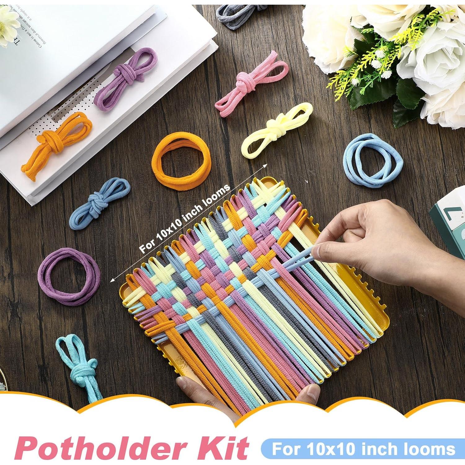 Kit de Tejido Daifunli 600 Lazos Potholder 25.4 cm Multicolor