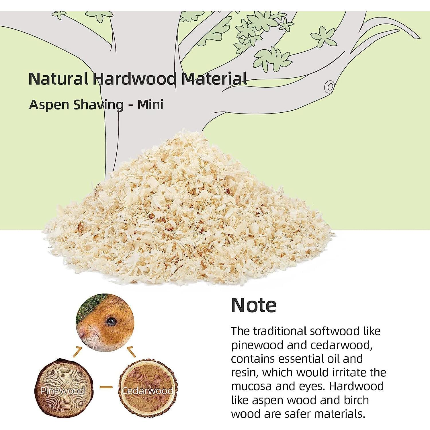 Aserrín de Álamo Niteangel 30L para Hámster y Mascotas Pequeñas