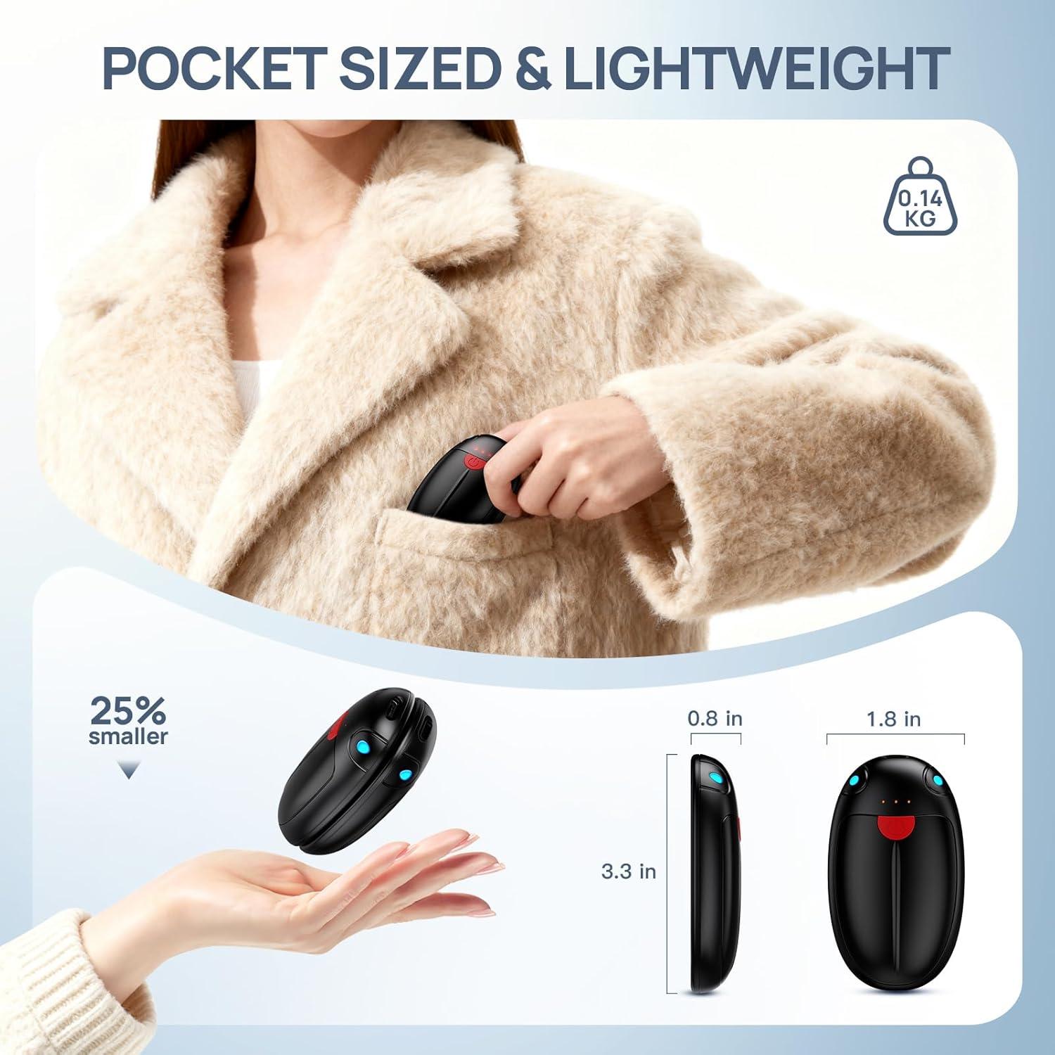 Calentadores de Manos Recargables HAWANA TT-05, 2 Piezas