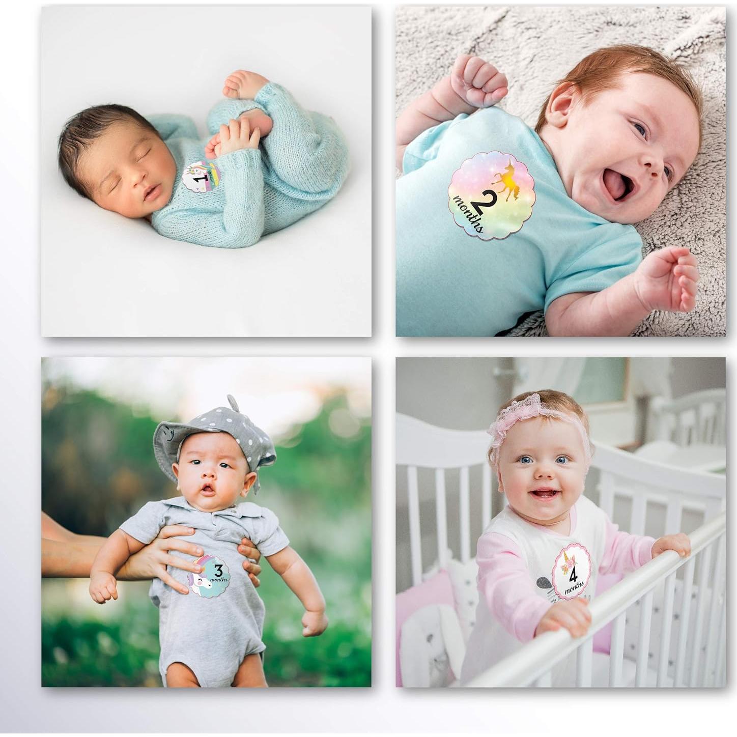 Calcomanías de Hitos y Meses Kenco Unicornio 24 Piezas