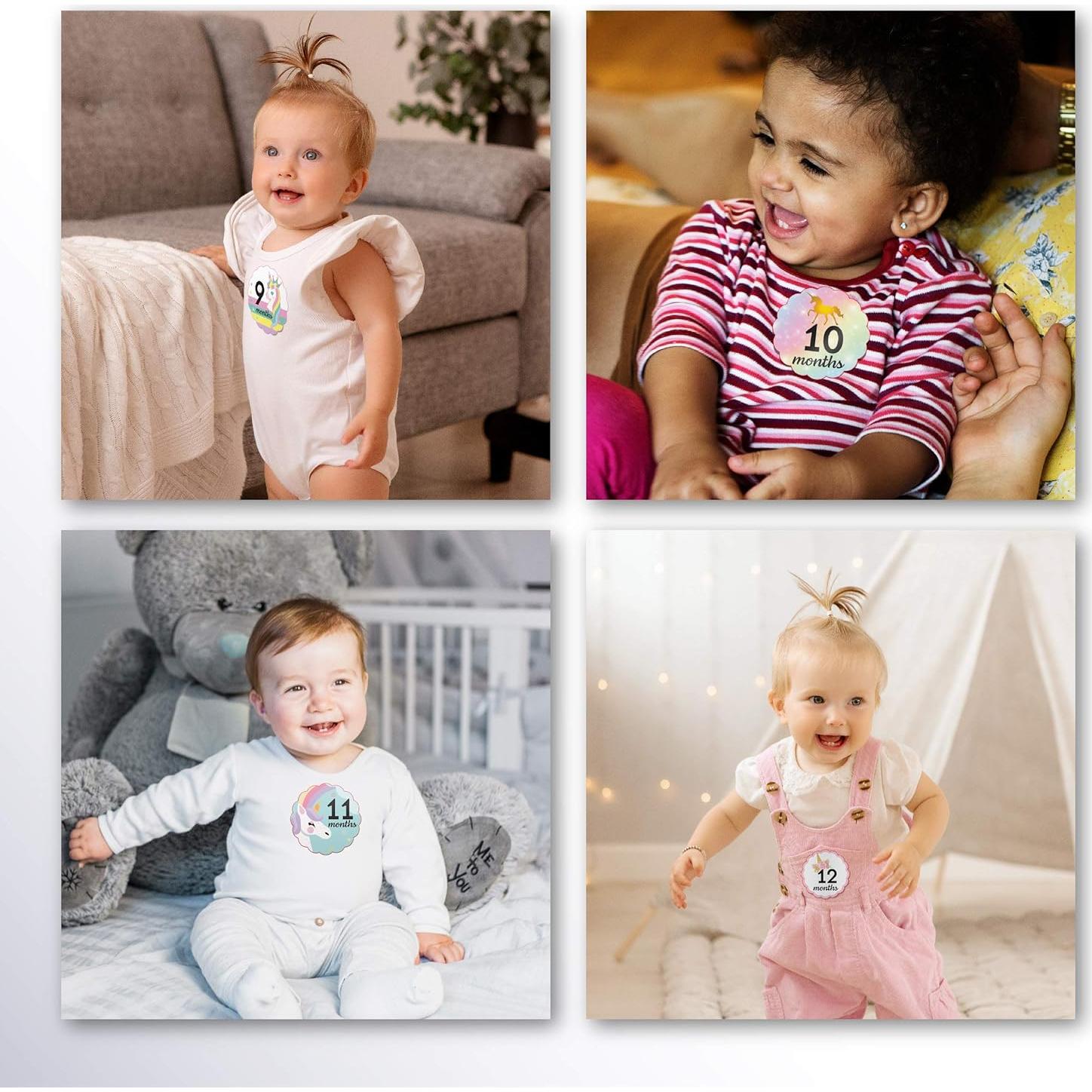 Calcomanías de Hitos y Meses Kenco Unicornio 24 Piezas