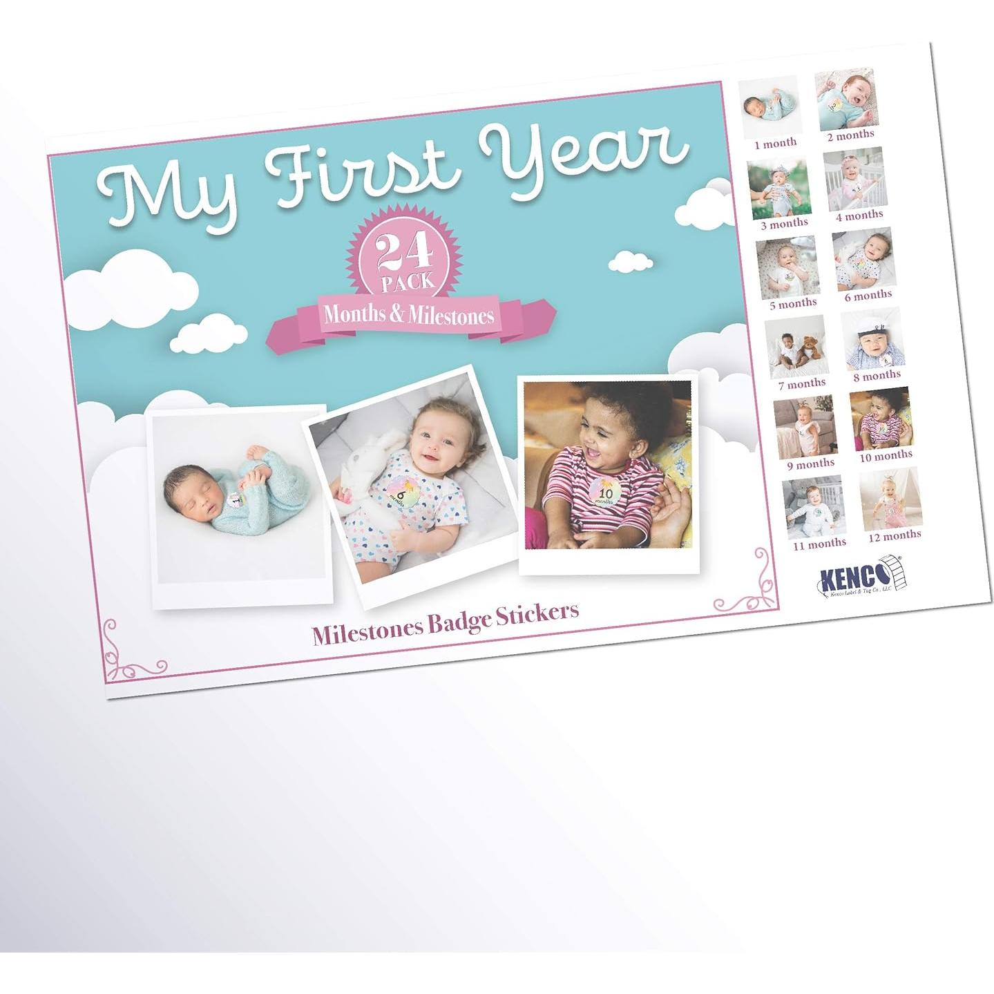 Calcomanías de Hitos y Meses Kenco Unicornio 24 Piezas