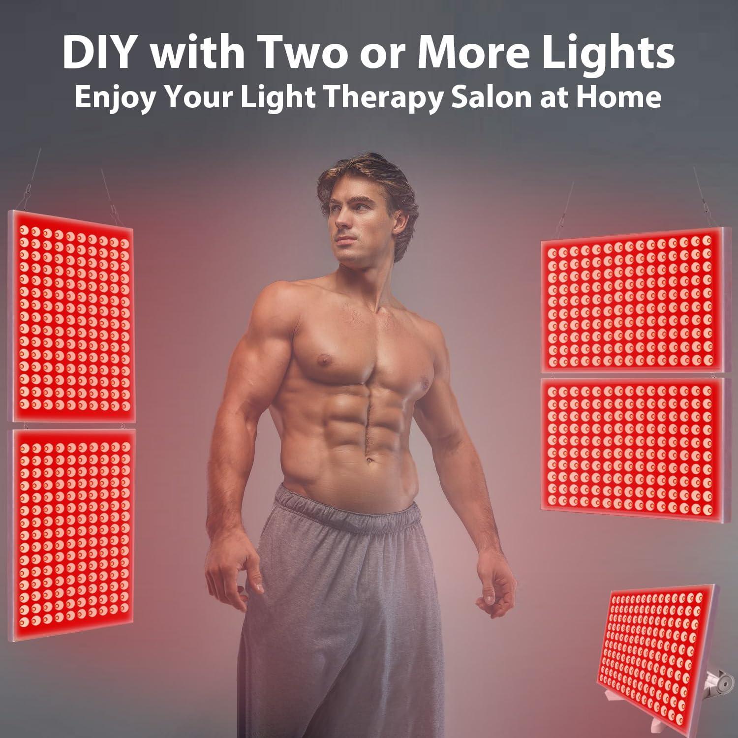 Panel de Terapia de Luz Roja LED Skyalxy 660nm y 850nm - 2 Piezas