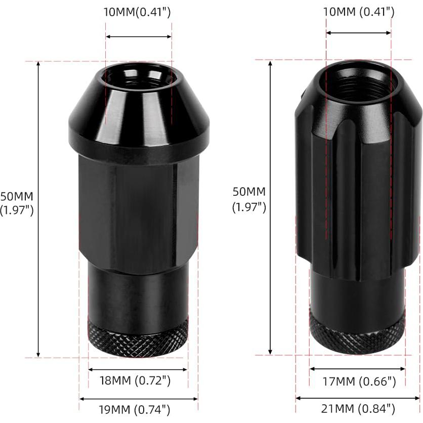 Tuercas de Rueda Muge Racing M12x1.25 20 Piezas Antirrobo