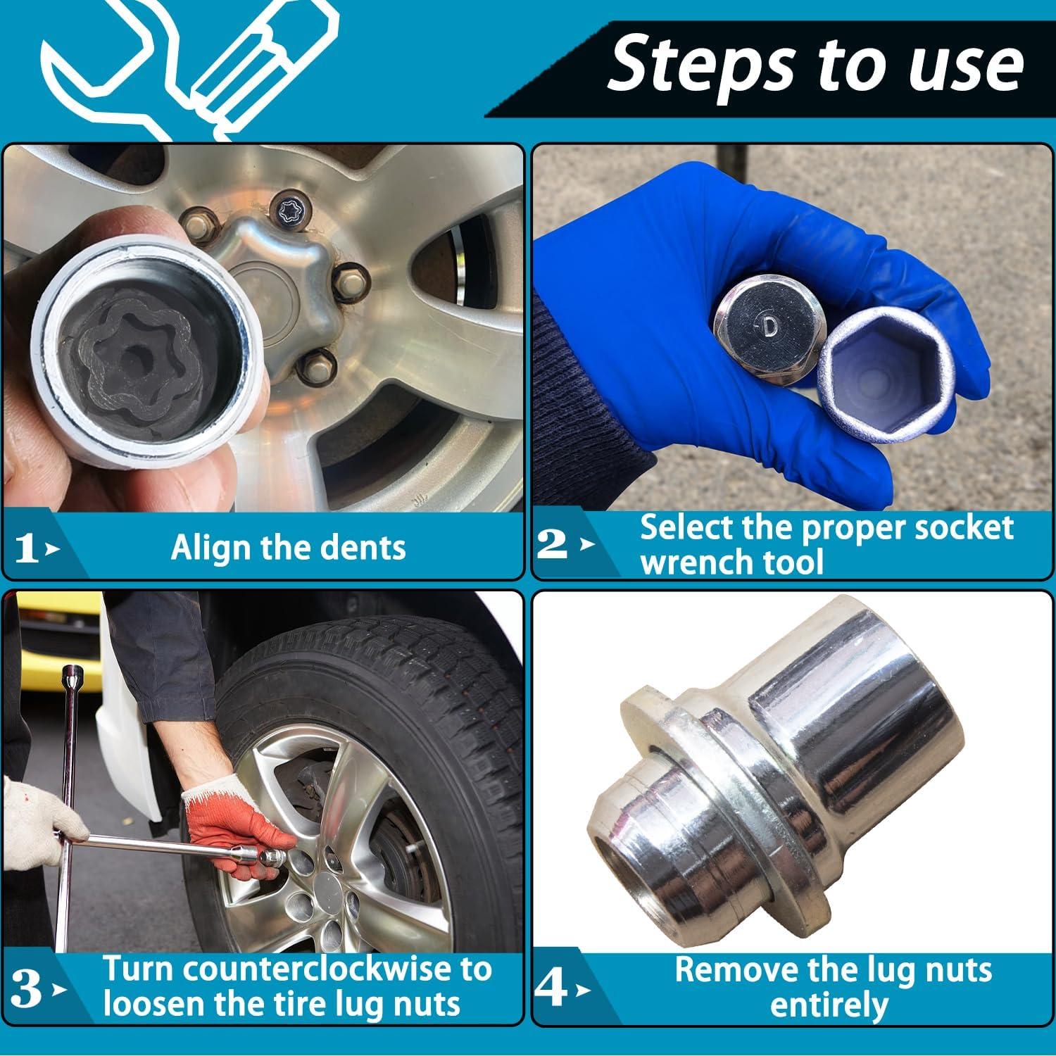 Herramienta de Extracción de Tuercas de Bloqueo CIMOF para Toyota y Lexus