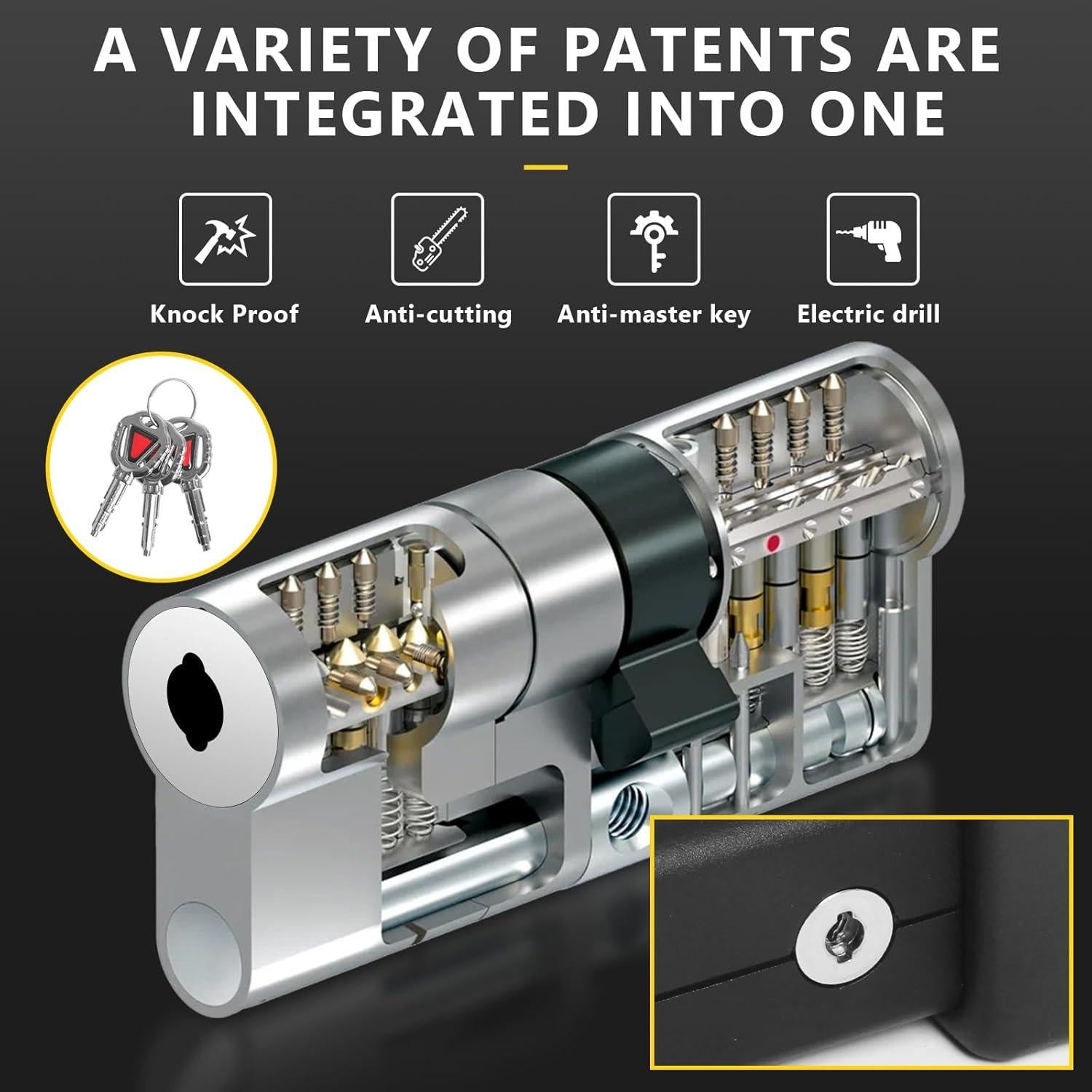 Candado Antirrobo para Volante OPSOOPI U70 - Acero 70cm