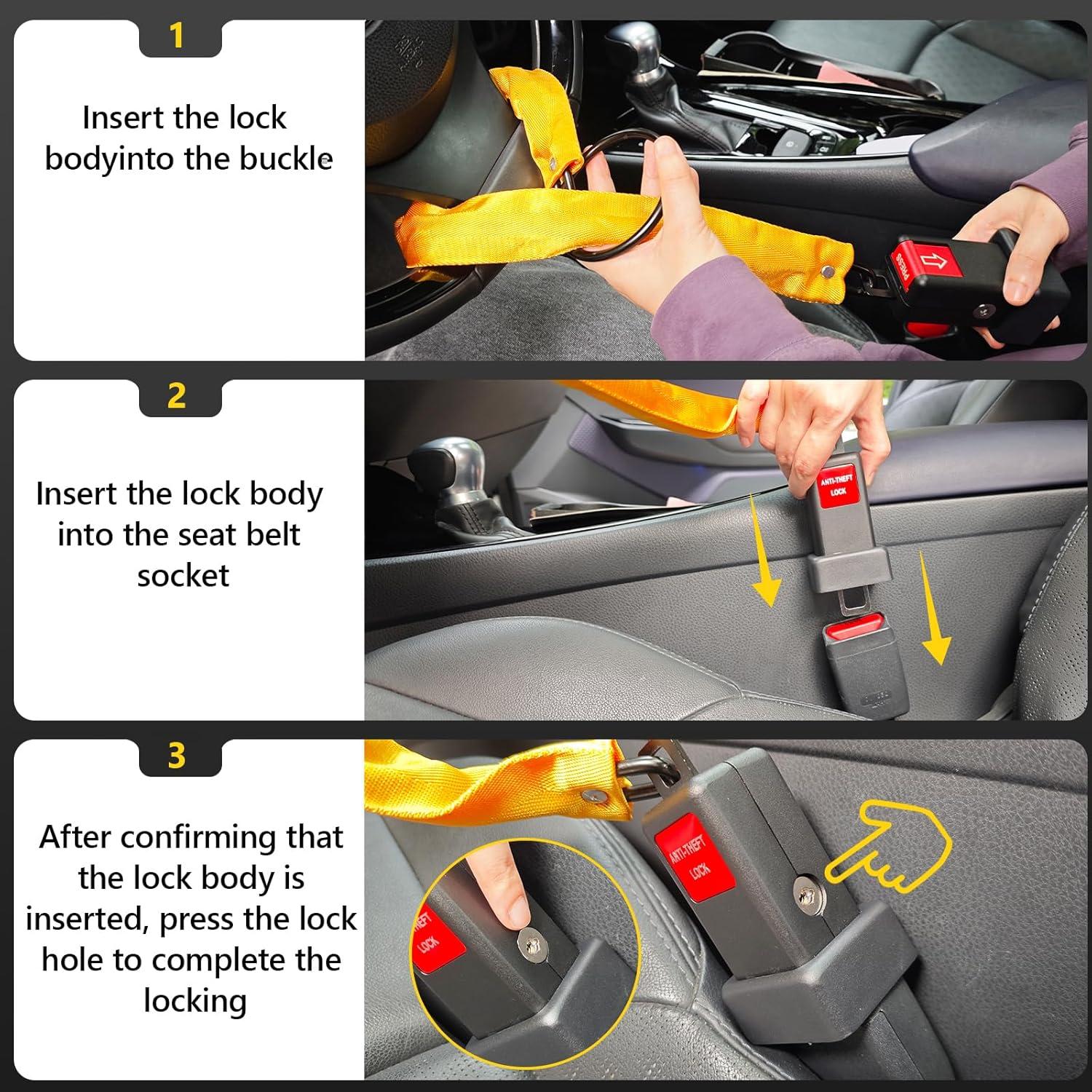 Candado Antirrobo para Volante OPSOOPI U70 - Acero 70cm