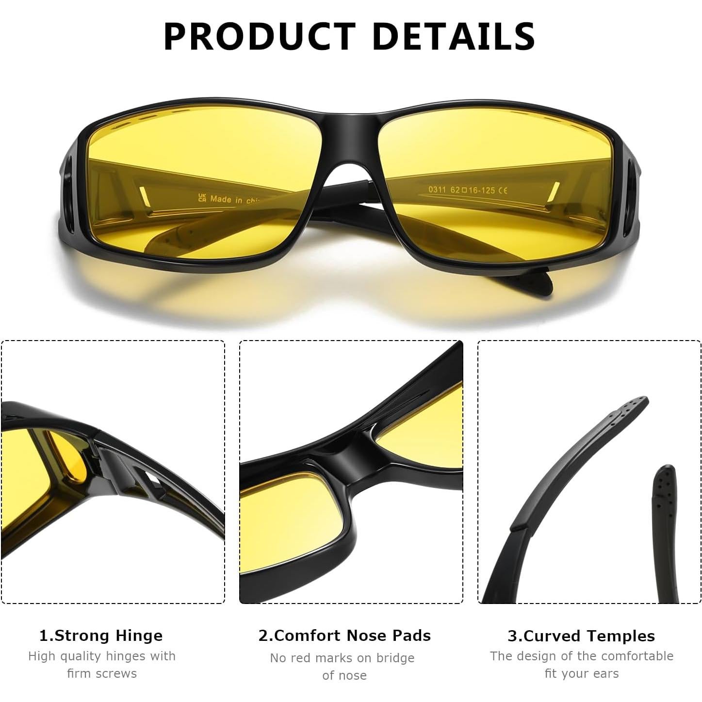 Gafas de Conducción Nocturna Kimorn Polarizadas Antirreflejo