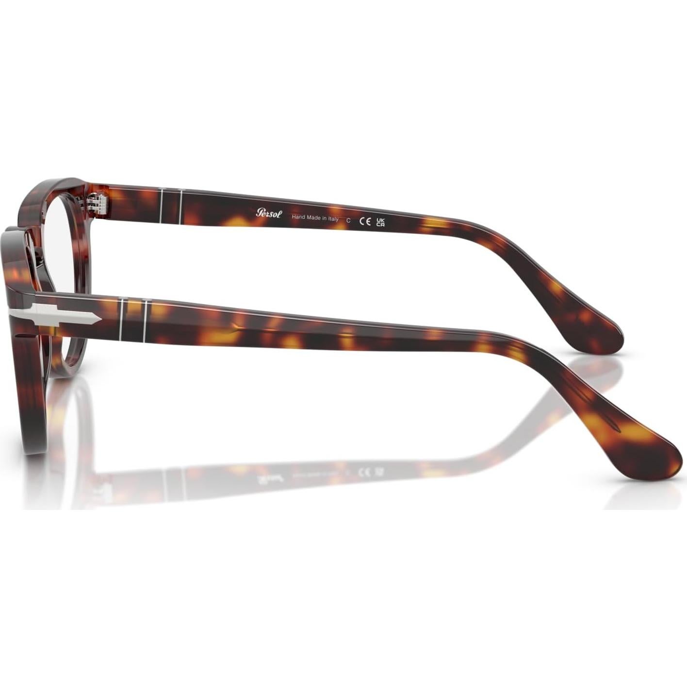 Montura de Gafas Recetadas Redondas Persol PO3377V Habana 50mm