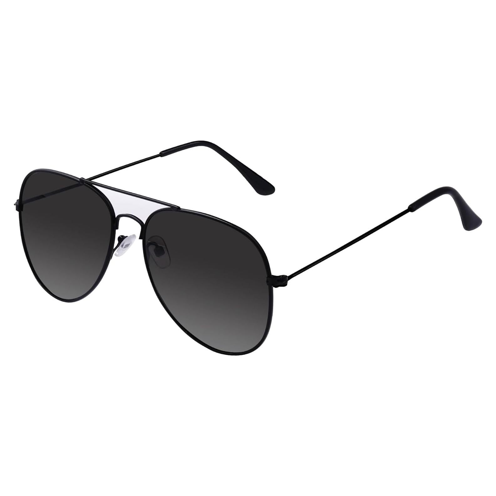 Gafas de sol aviador unisex metalicas negras para Halloween