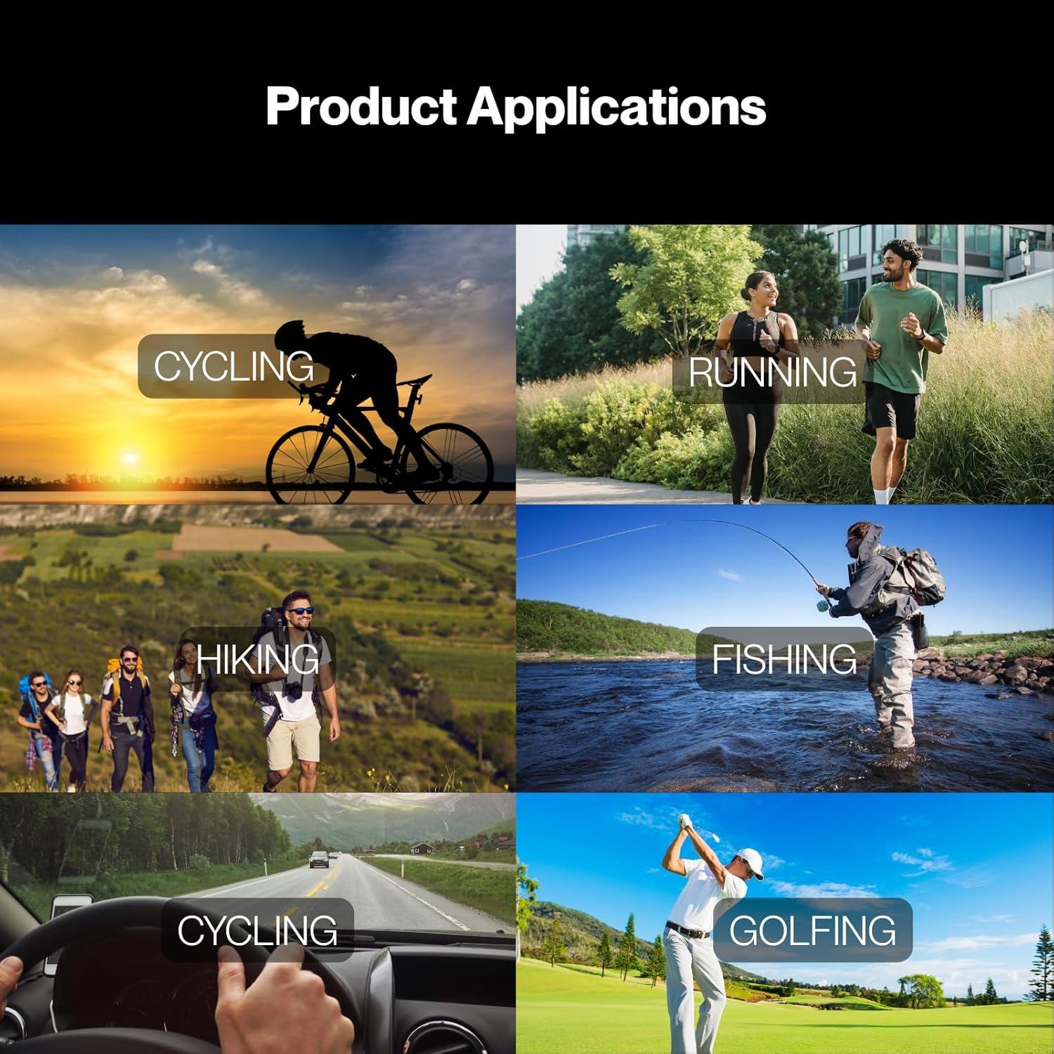 Gafas de Ciclismo UV400 Unisex - Lentes Polarizados Púrpura