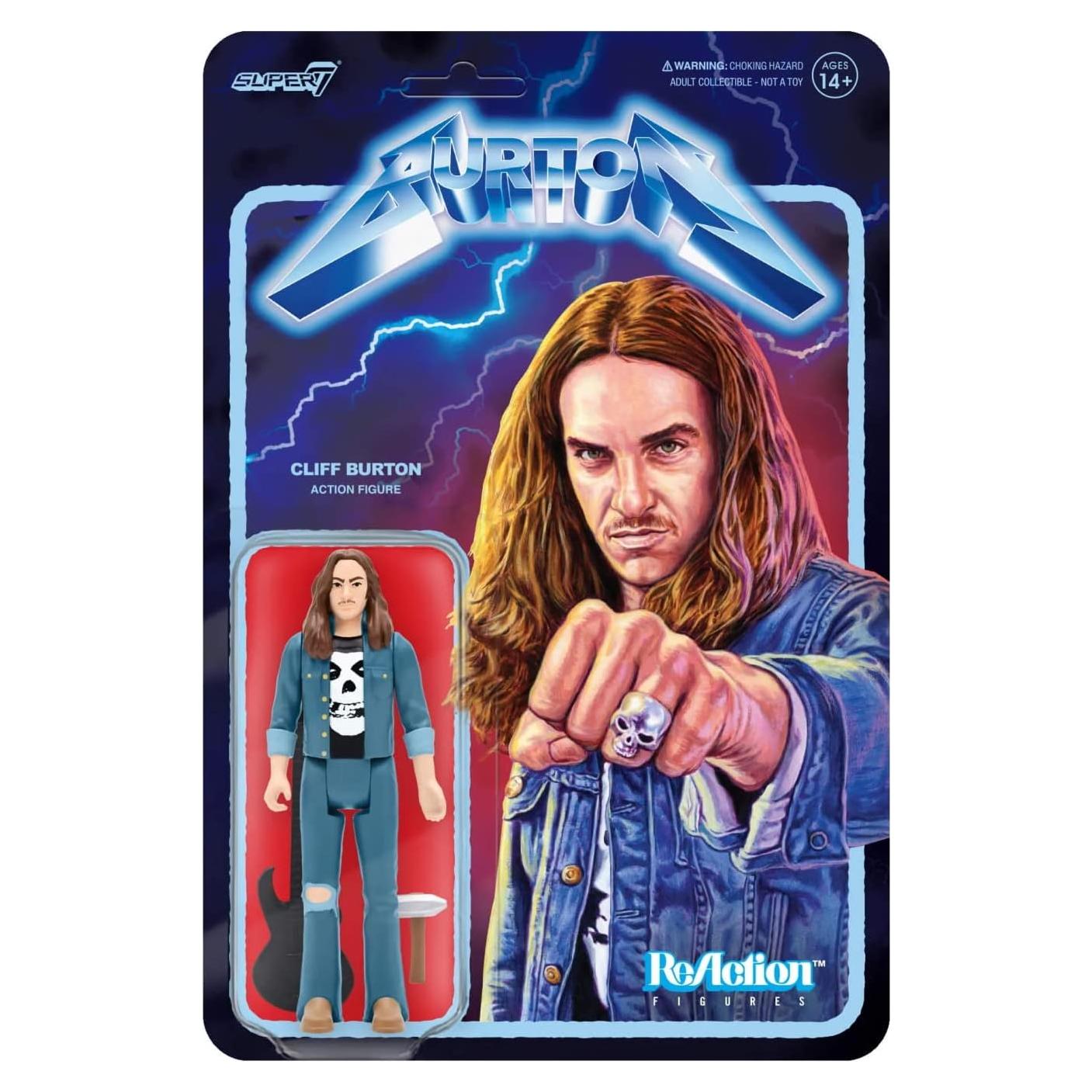 Figura de Acción Cliff Burton Super7 3.75" con Accesorios