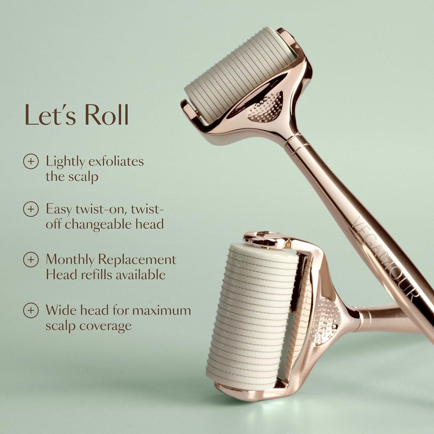 Rodillo Dermaroller VEGAMOUR GRO+ 1,200 Microagujas 0.25mm