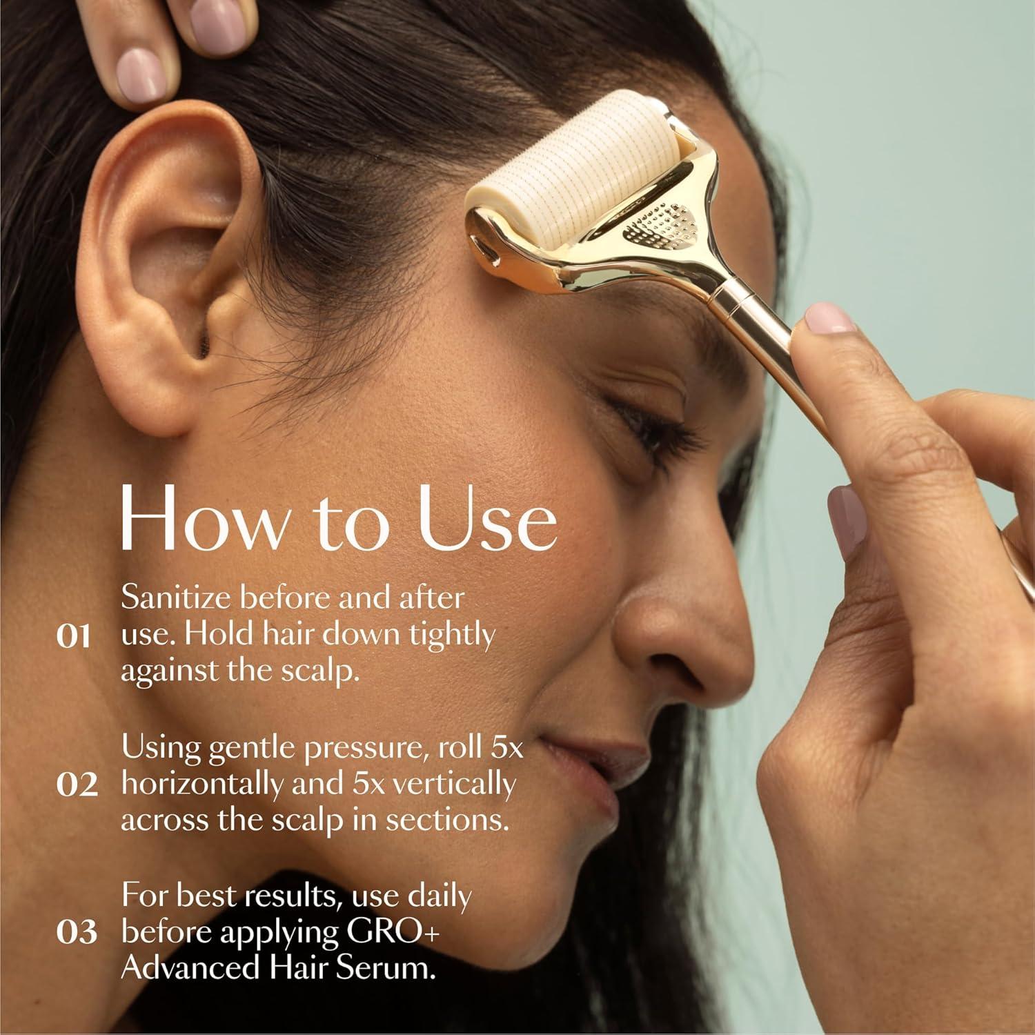 Rodillo Dermaroller VEGAMOUR GRO+ 1,200 Microagujas 0.25mm